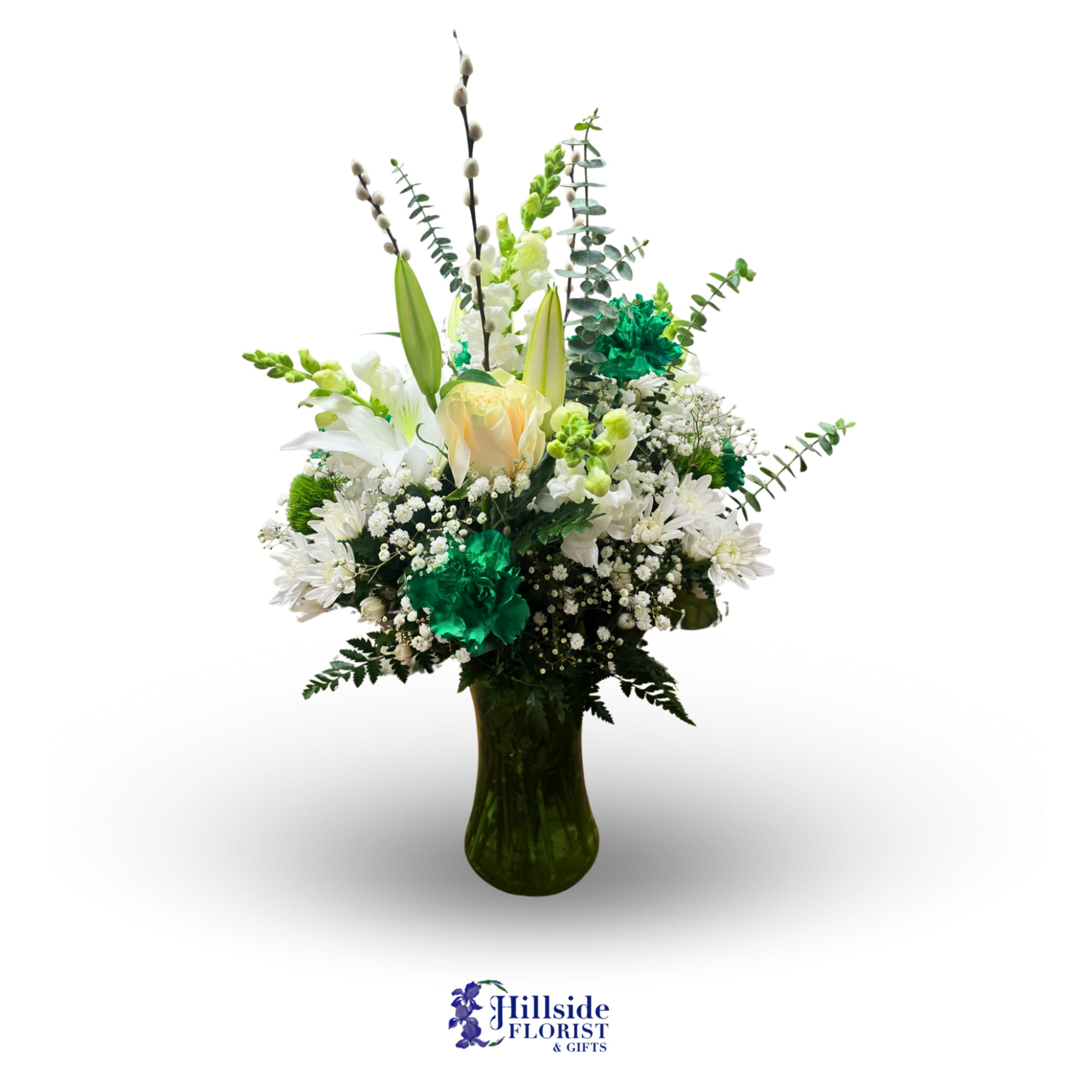 Irish eyes will be smiling when you present this beautiful arrangement for