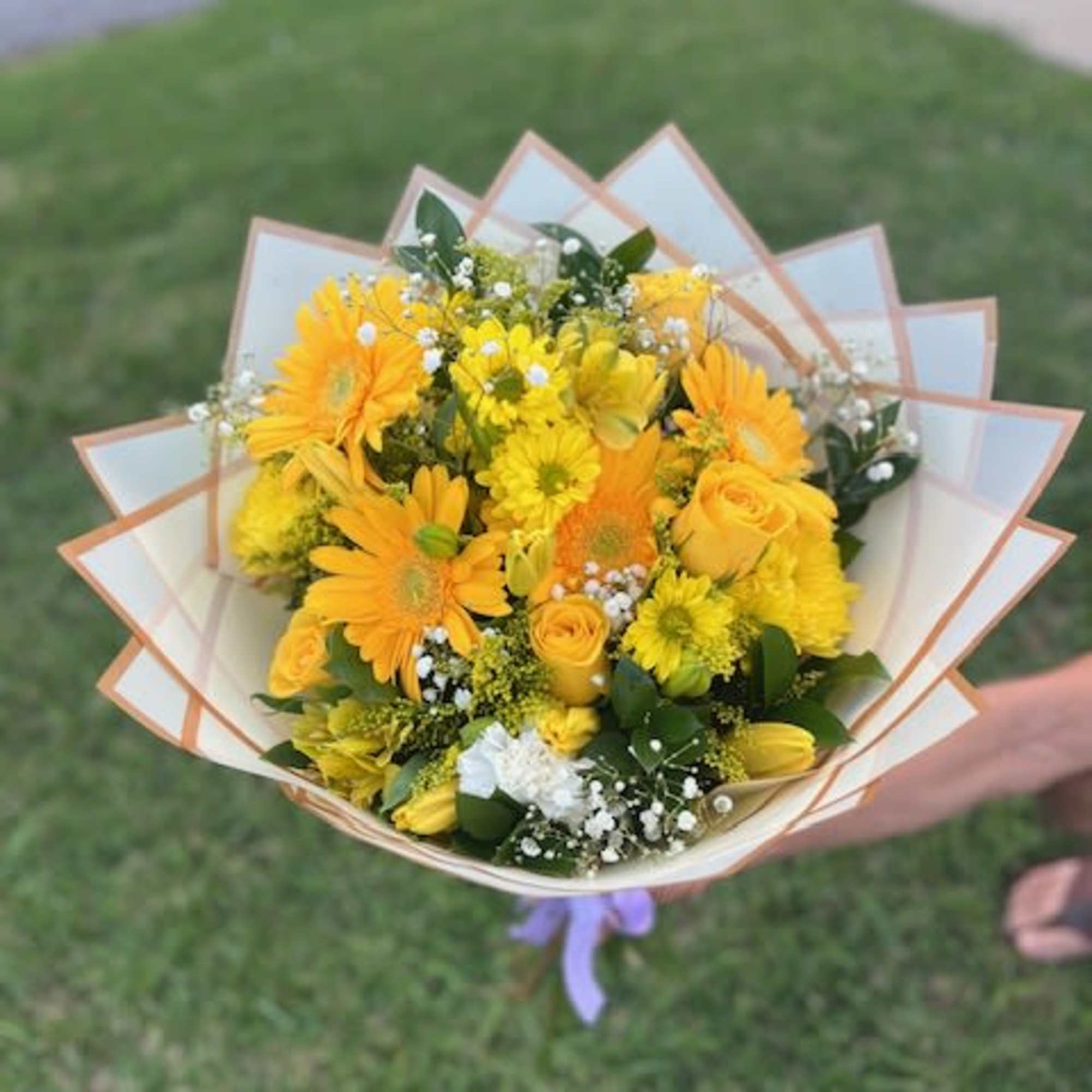 Mix of beautiful yellow flowers 