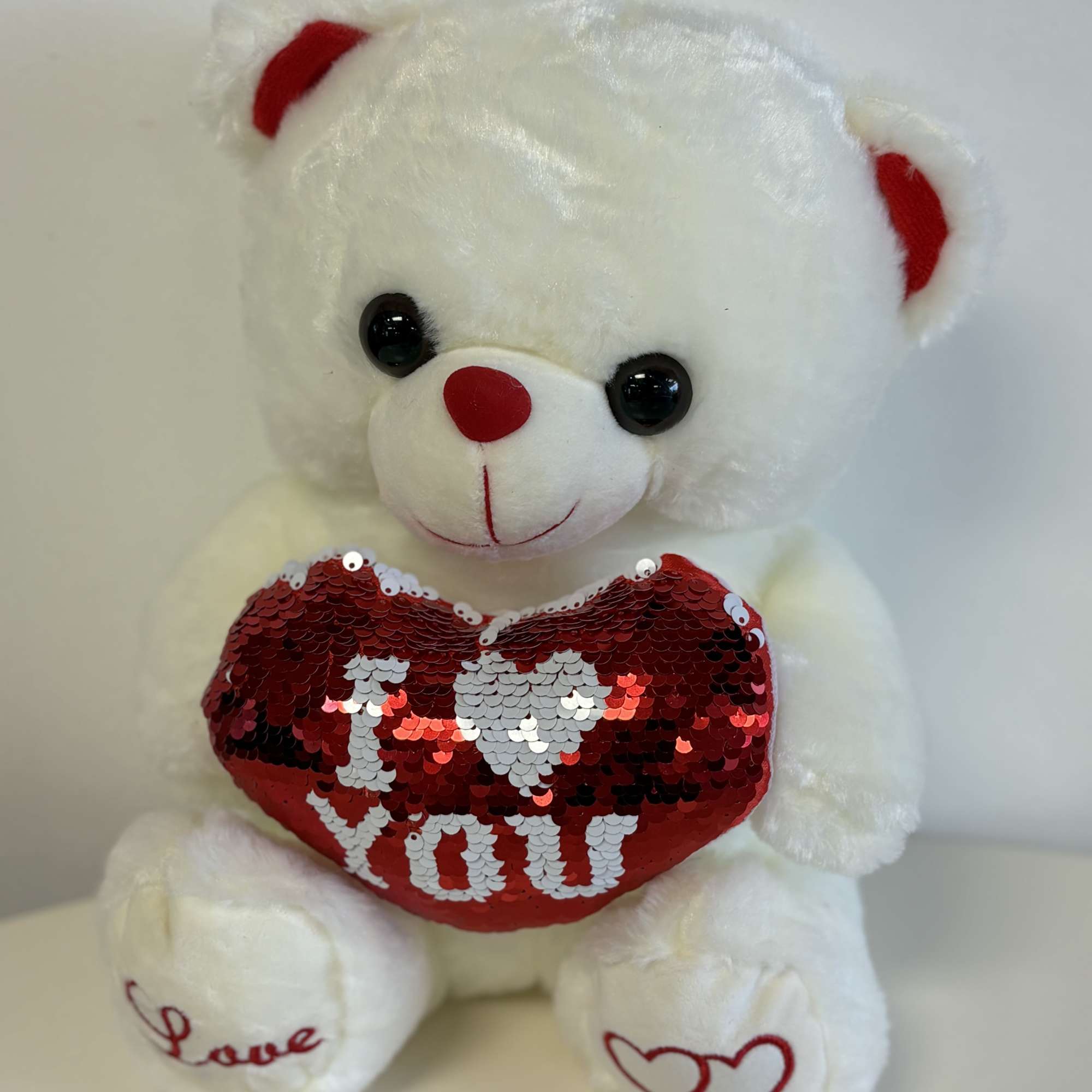 A soft and adorable bear that is ready for a new home!

Small