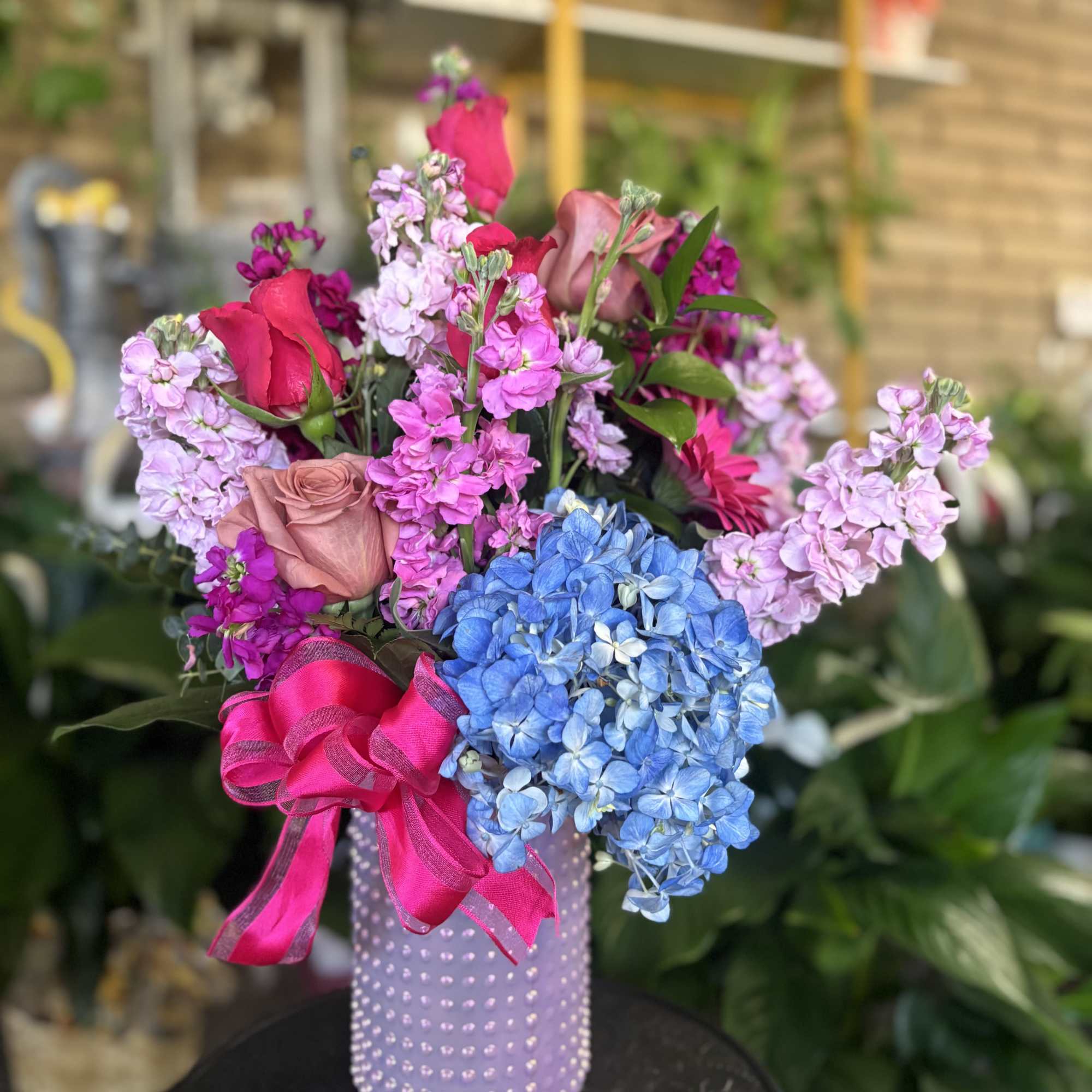 Fresh flowers in vase 