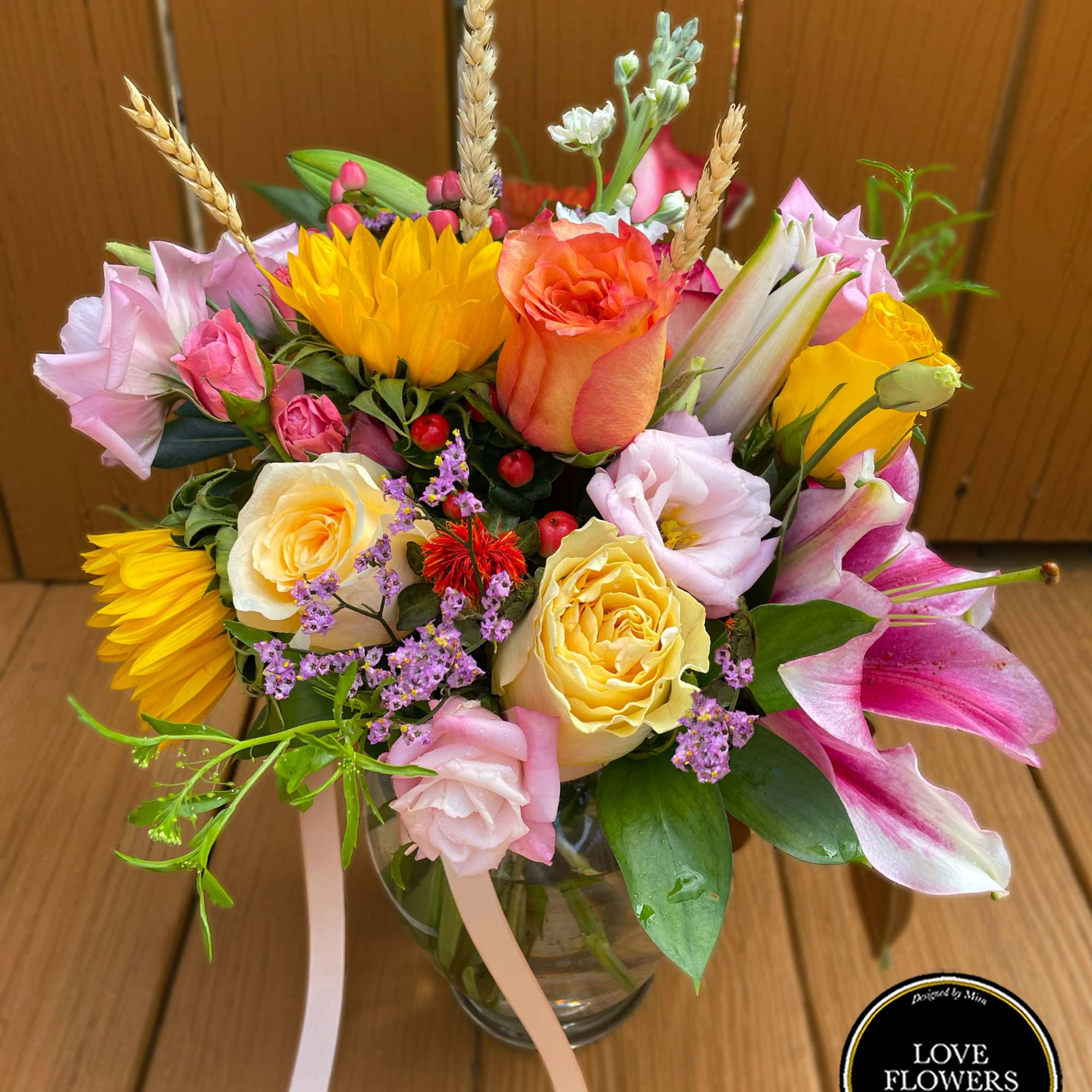 Soft colors of fall to wonderfully brighten someone special's day. Perfect for