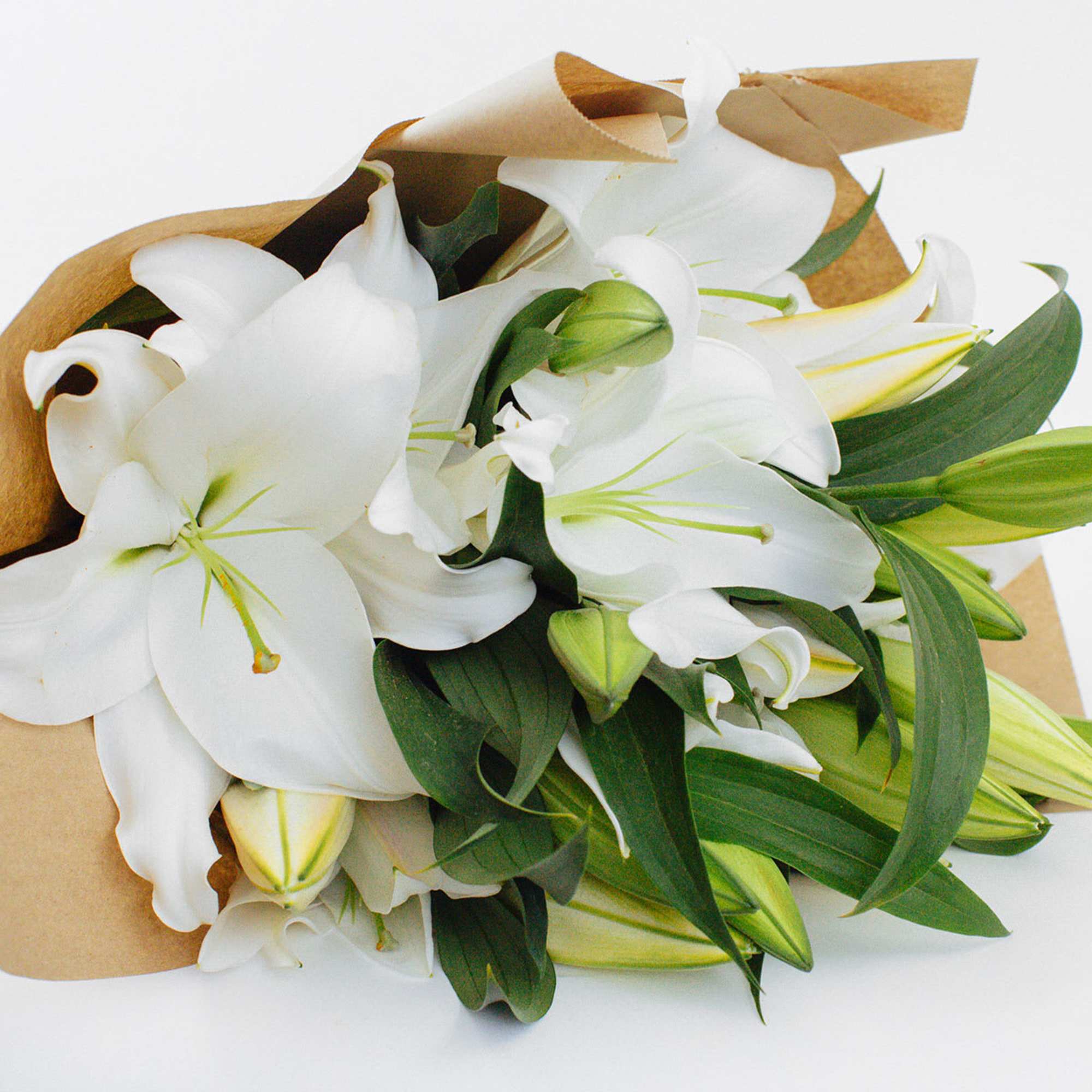 WHITE CASABLANCA LILY BOUQUET

Simple and elegant. A beautifully elegant bouquet of fragrant