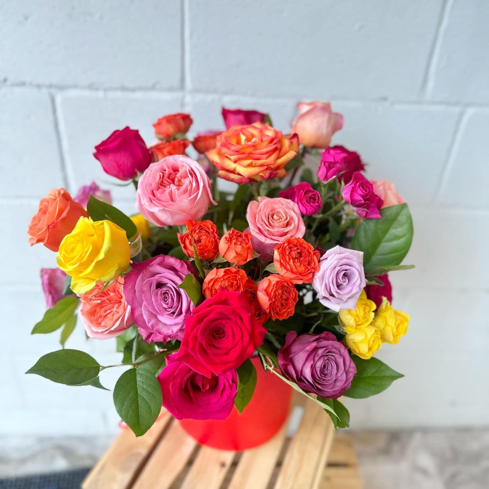 A celebration of life, color, and joy.
Our Color Pop arrangement is designed