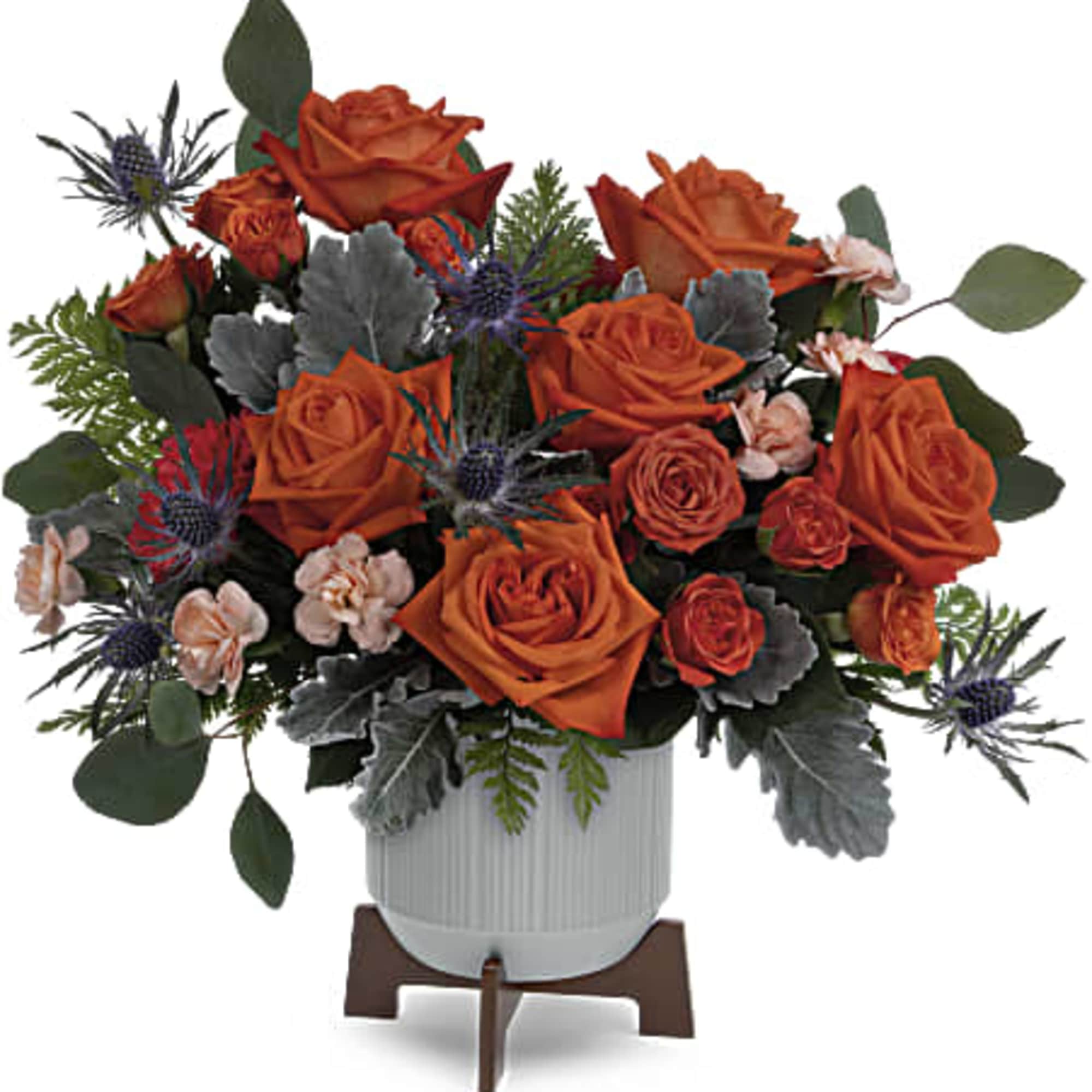 Sure to brighten a Fall day, Teleflora's Retro Brights Bouquet of radiant