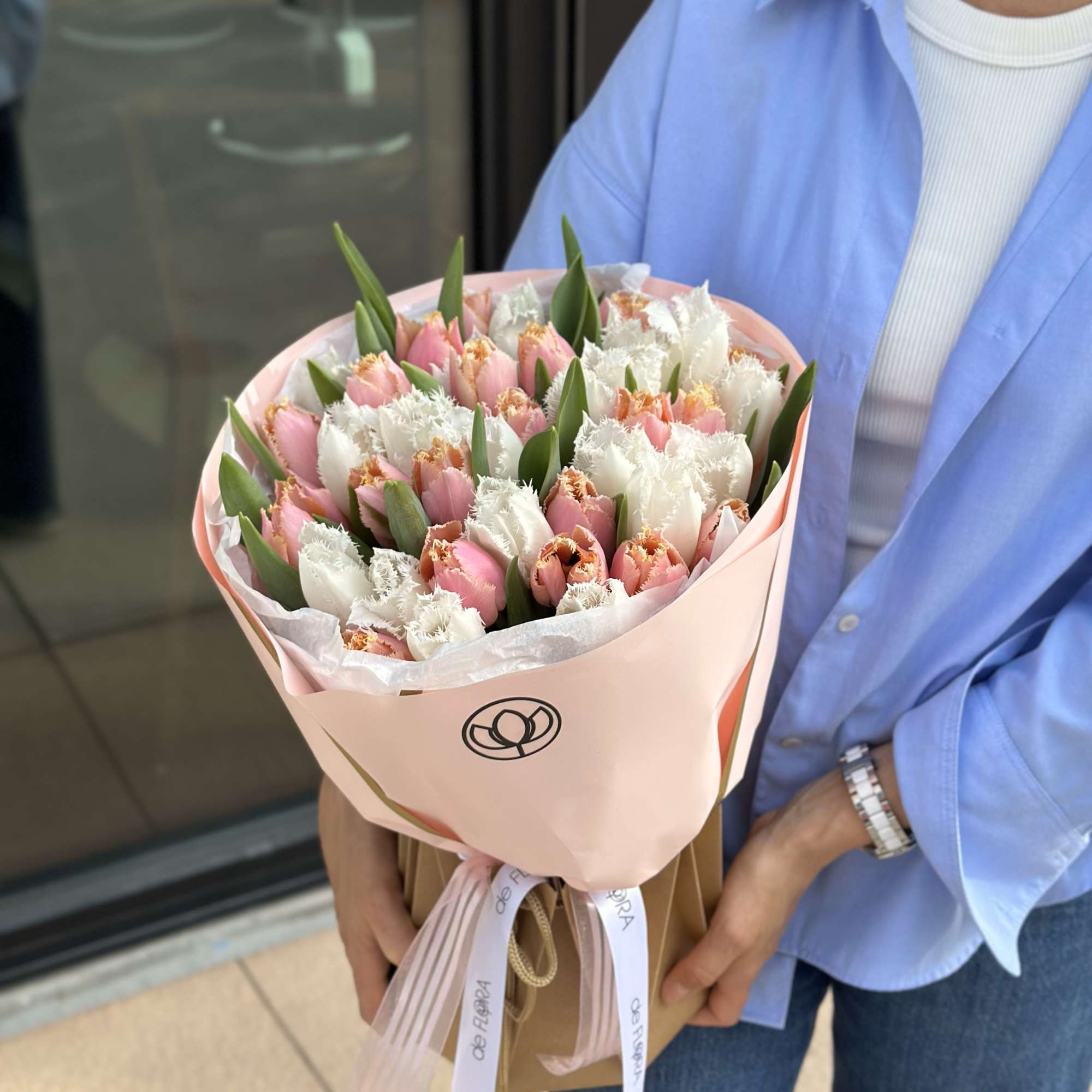 Bouquet of tulips 
Standard - 30 stems
Deluxe - 50 stems
Premium - 100