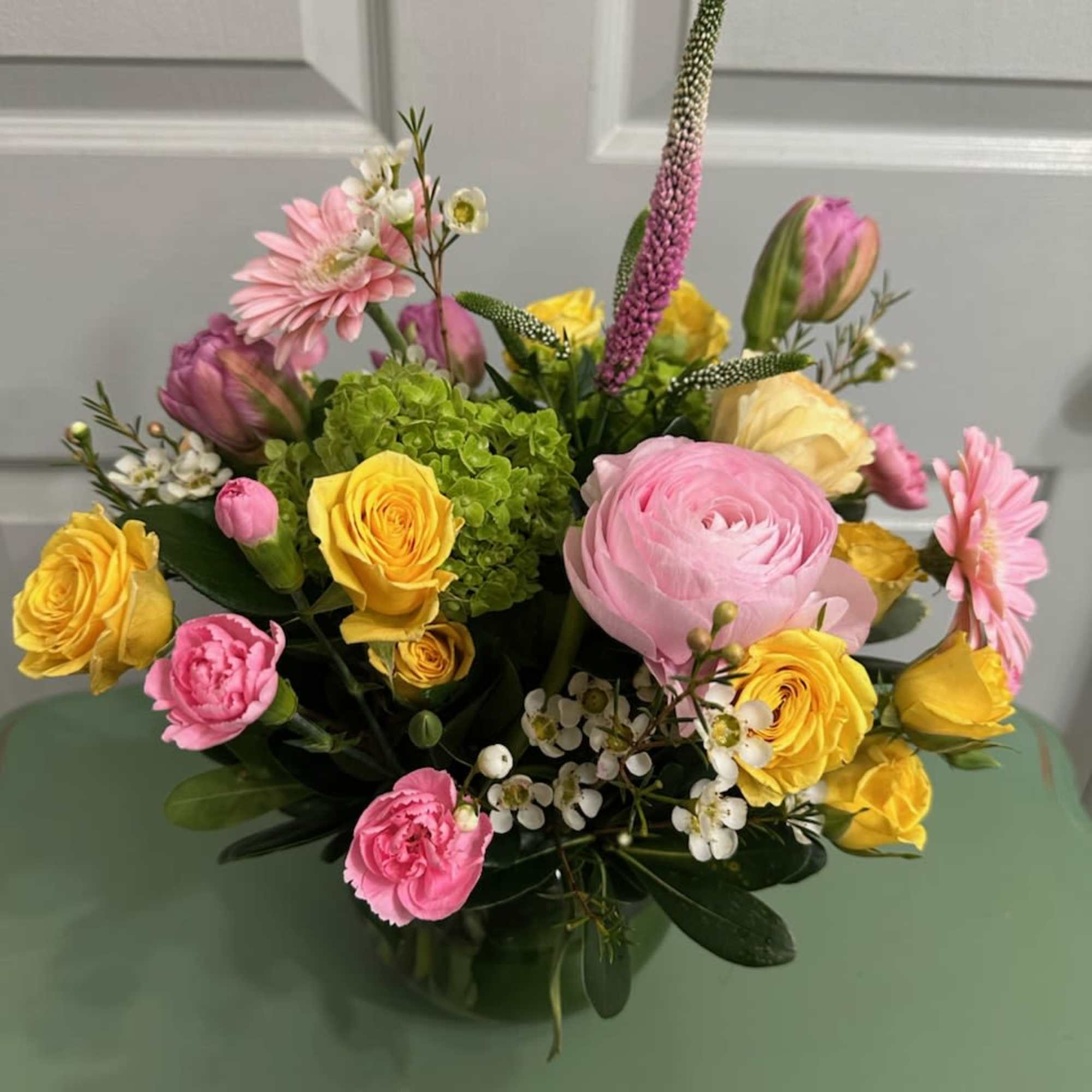 Variety of Spring Flowers, Fancy greens