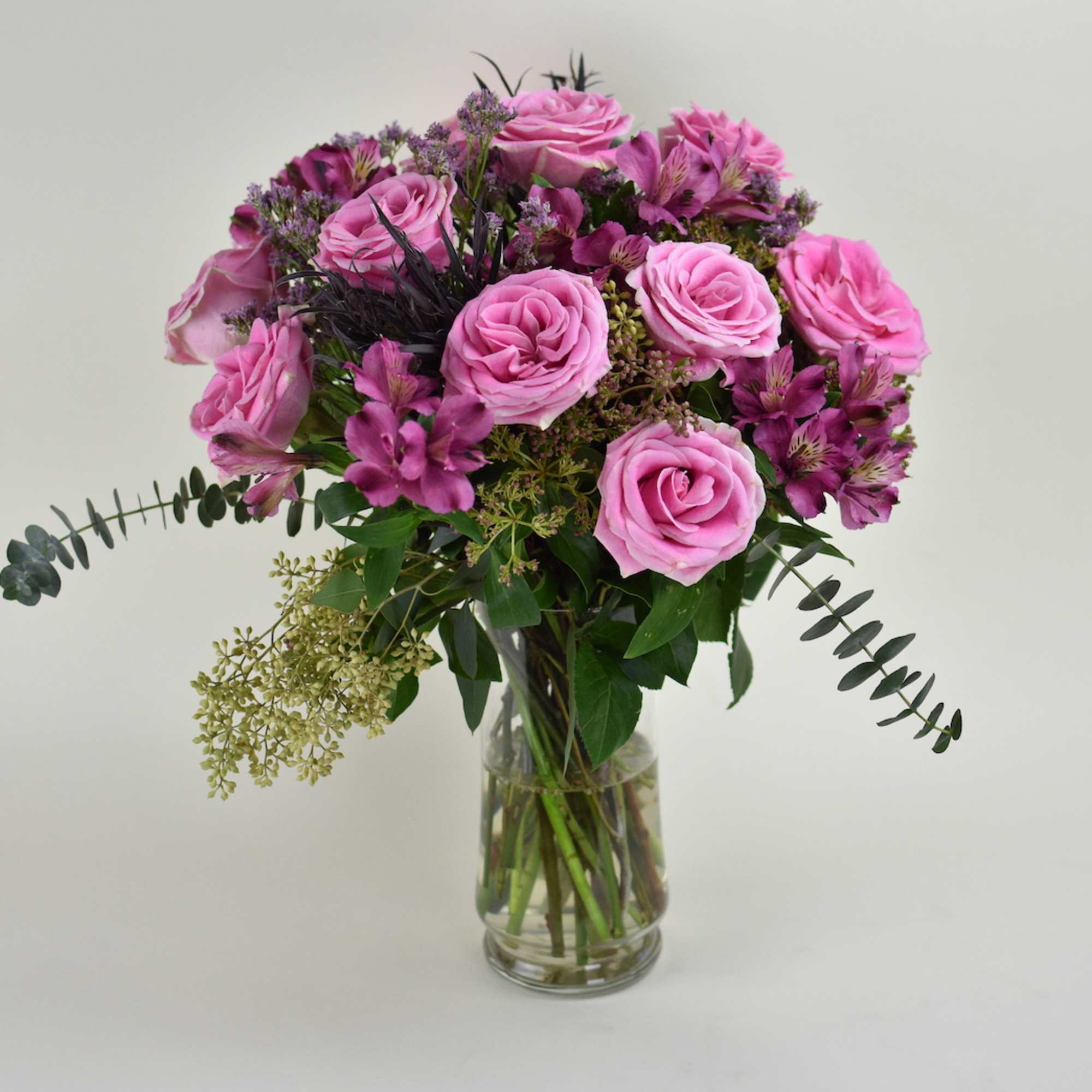 Lady in Pink
Pink has range. This arrangement uses most of it.
Rosy tones