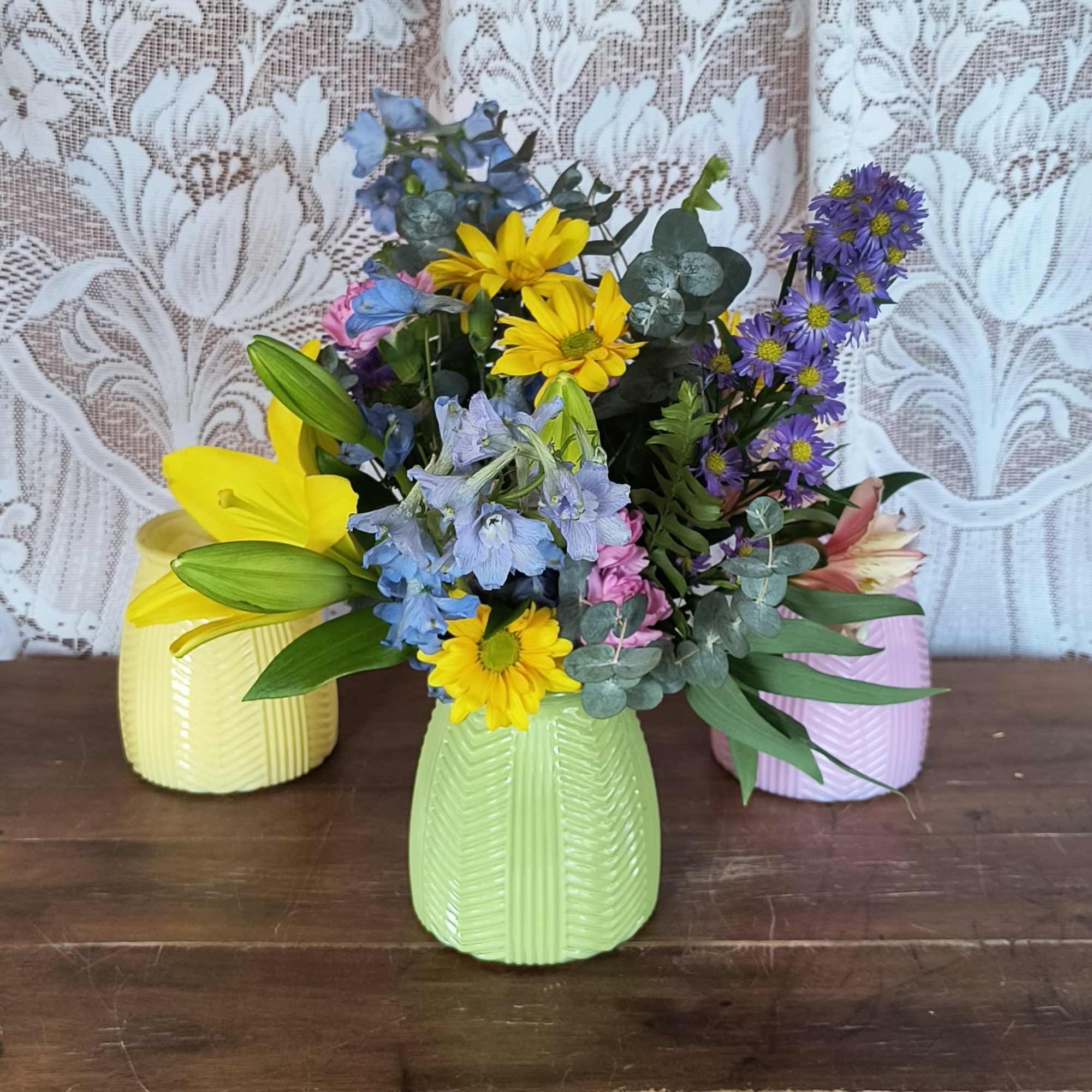 NEW trendy botanical vase in an assortment of colors is a lovely