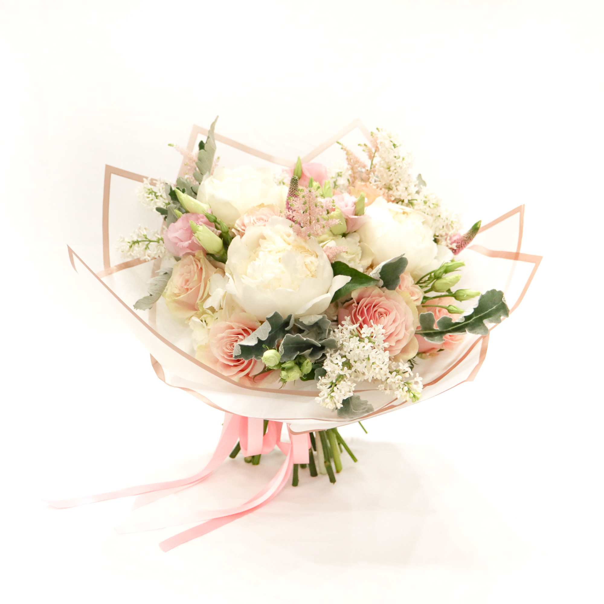 Florence a blush hand tied bouquet, perfect for any occasion. Doesn&rsquo;t come