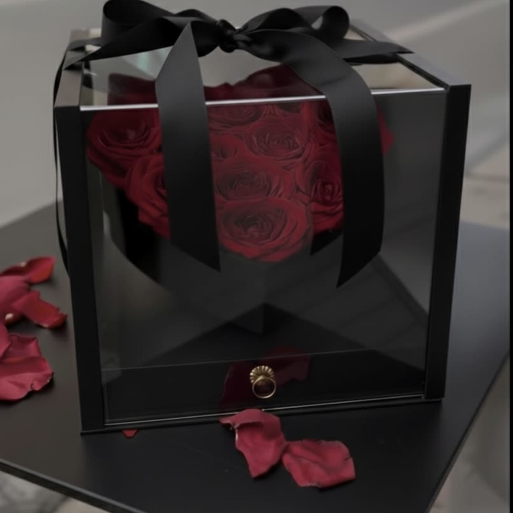 The Luxury Rose Heart Box with Chocolates is a refined and unforgettable