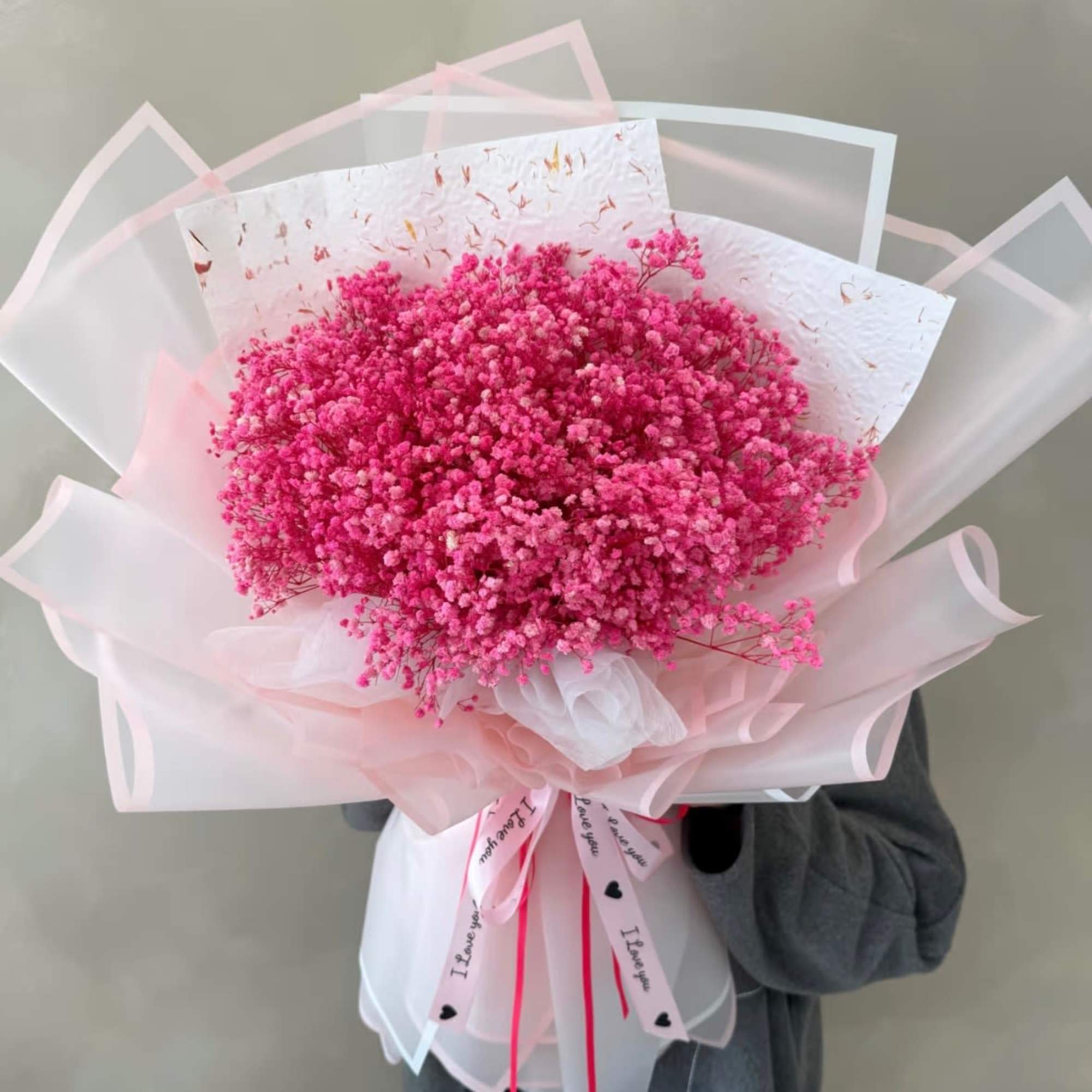 This is a pink bouquet full of stars. Because of its small