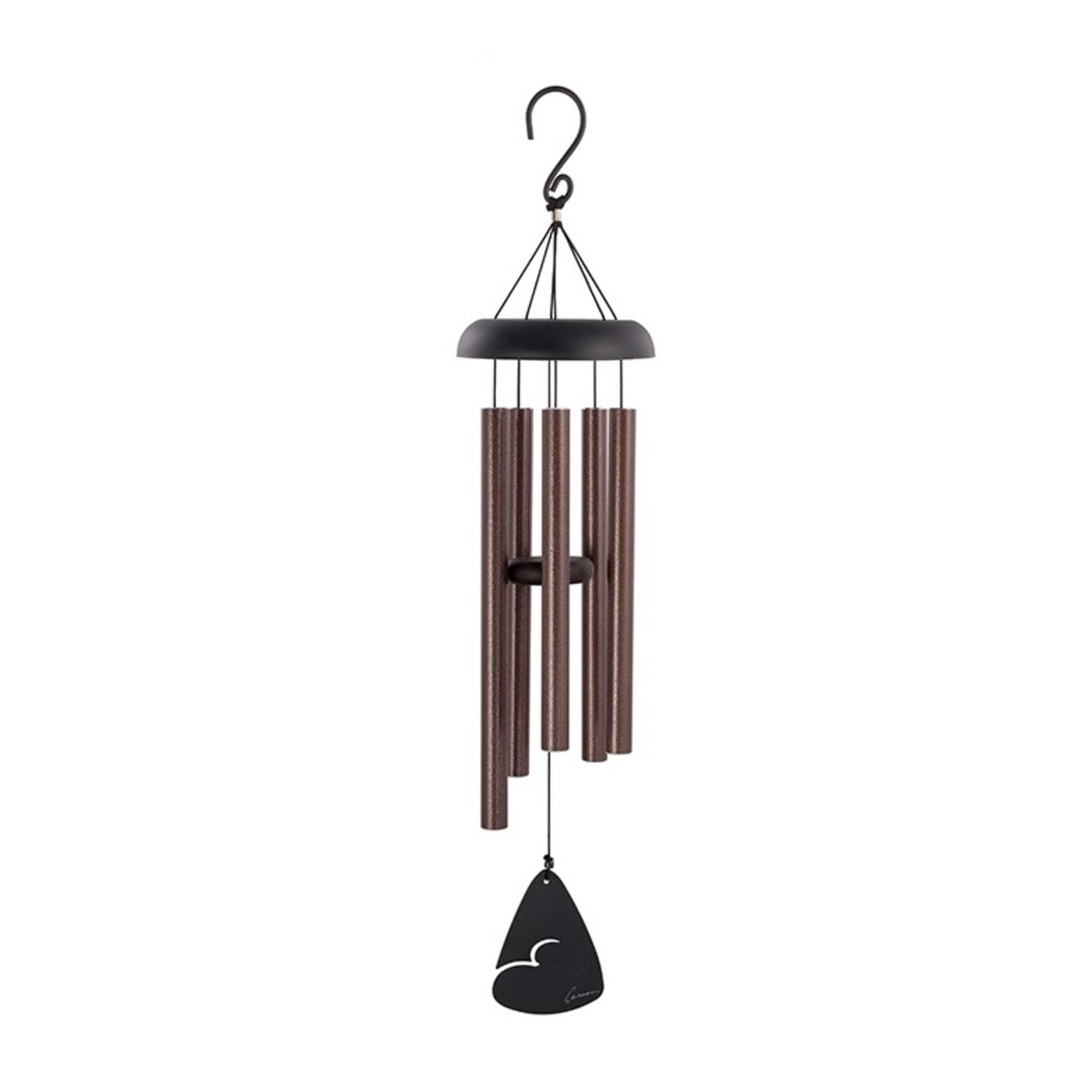 Chime Tube is a hammered metallic bronze finish. Wind Chimes are gift