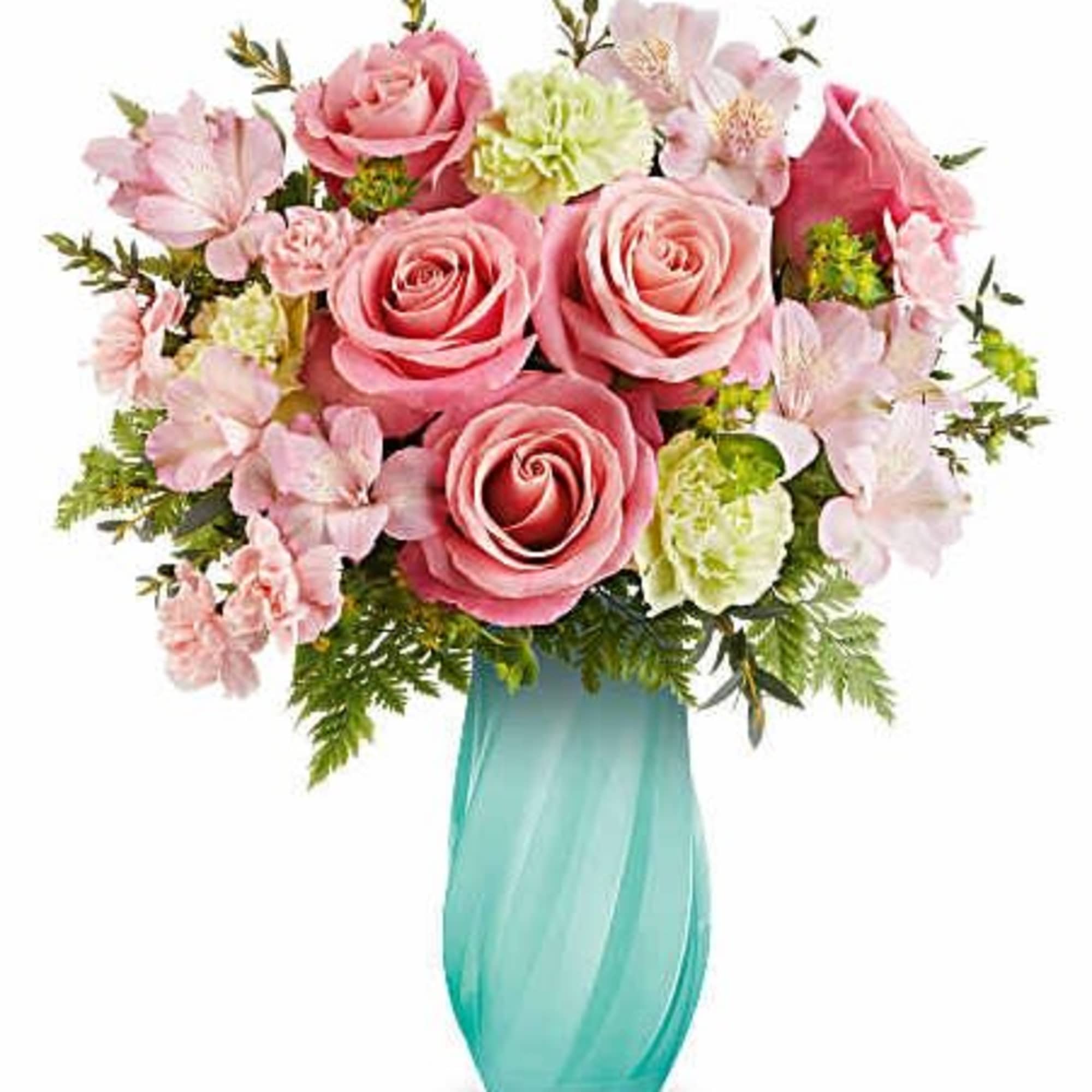 Soft and refreshing, Teleflora's Meadow Mist Bouquet captures the gentle beauty of