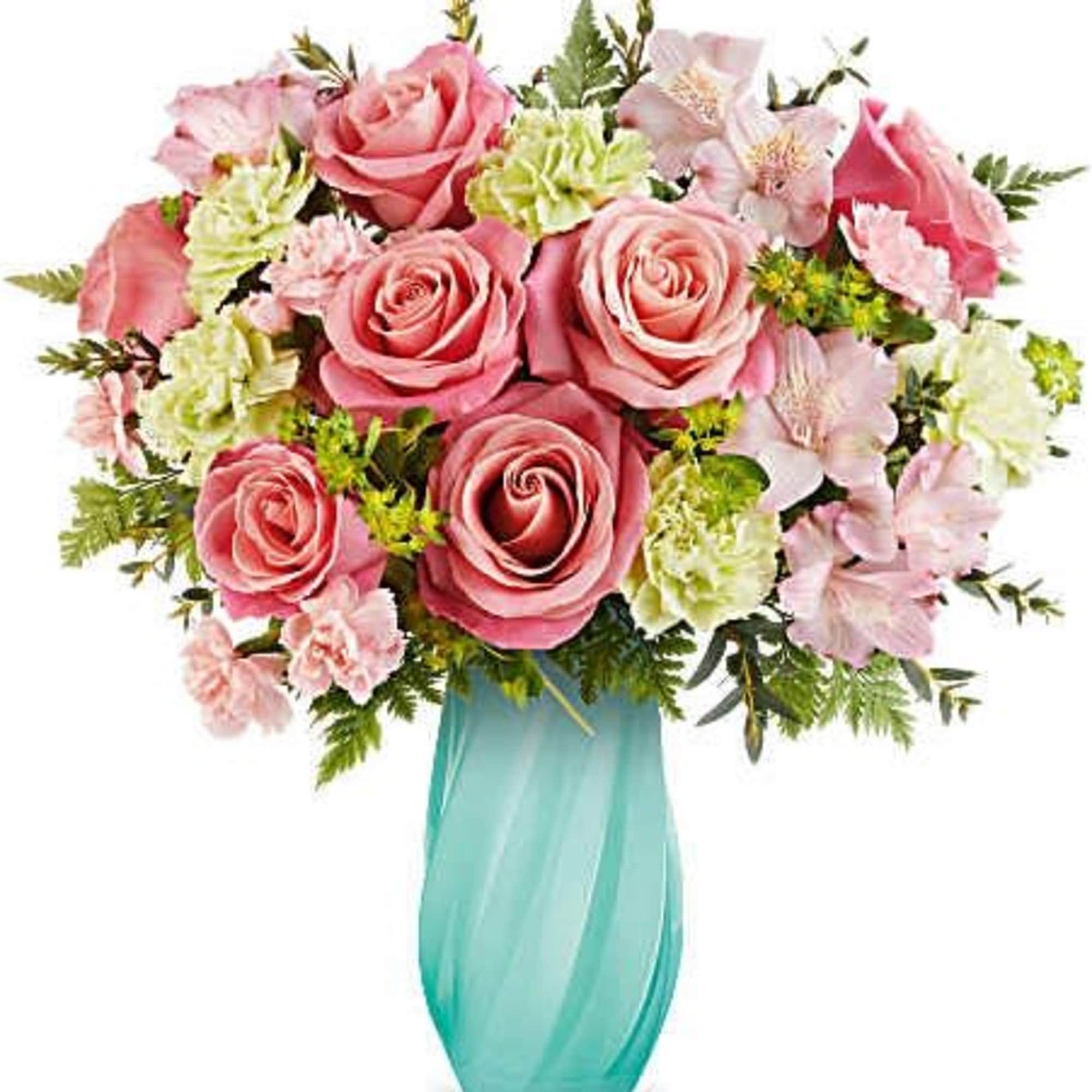 Soft and refreshing, Teleflora's Meadow Mist Bouquet captures the gentle beauty of