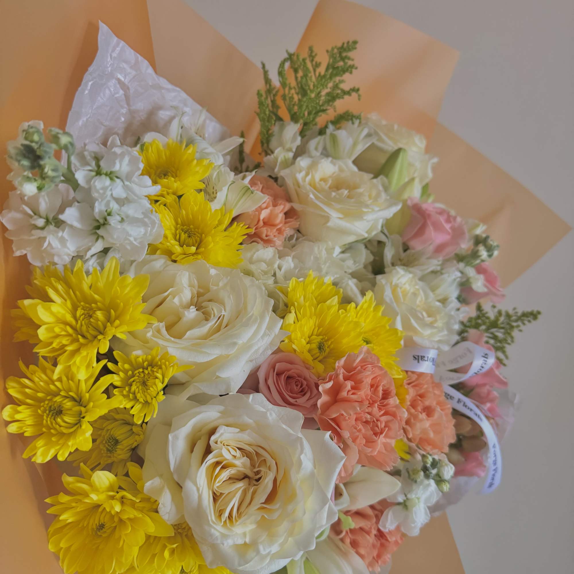 Cheerful colorful mix of flowers with beautiful scent.