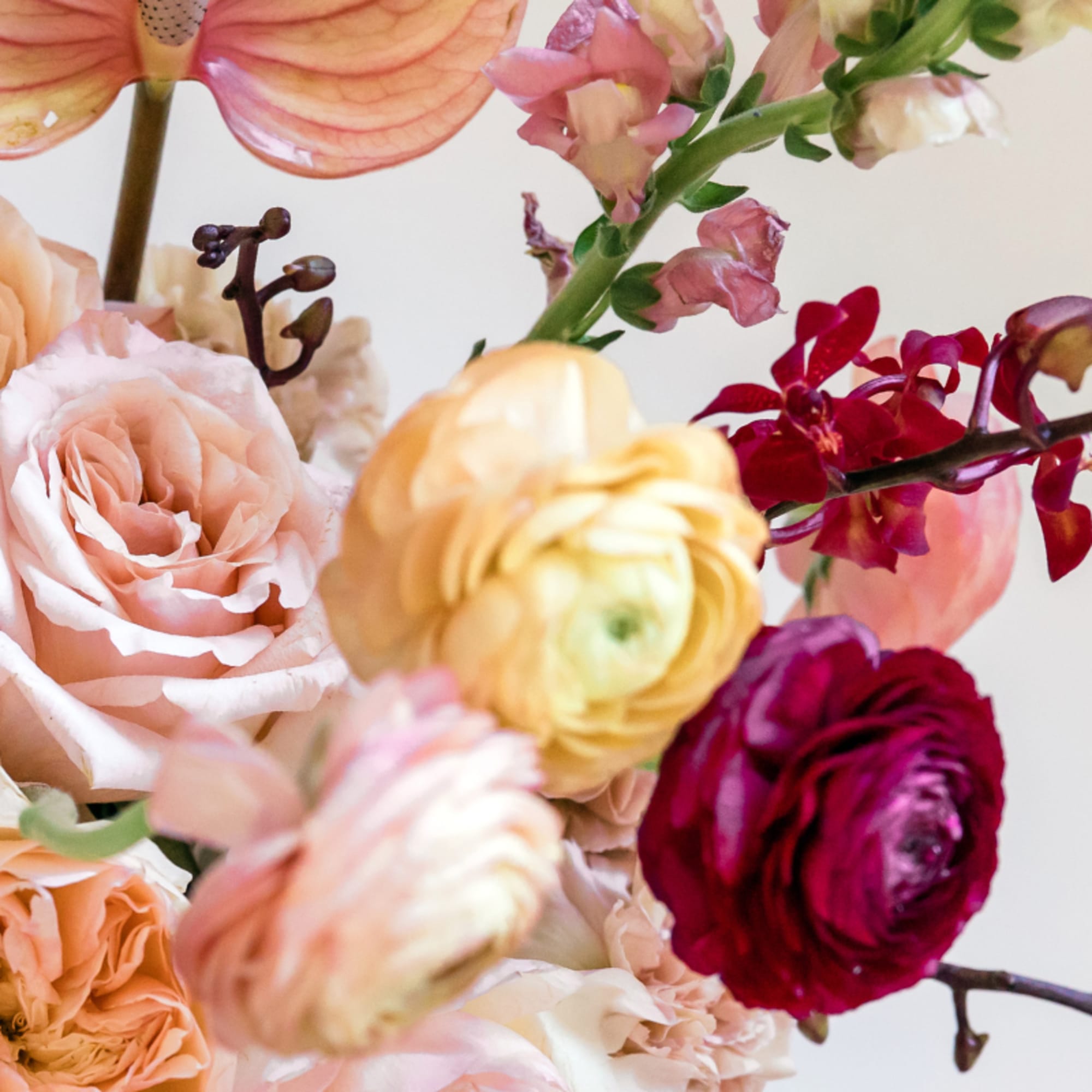 Florist-designed mix using the season&rsquo;s best blooms, colors and textures. A mixed