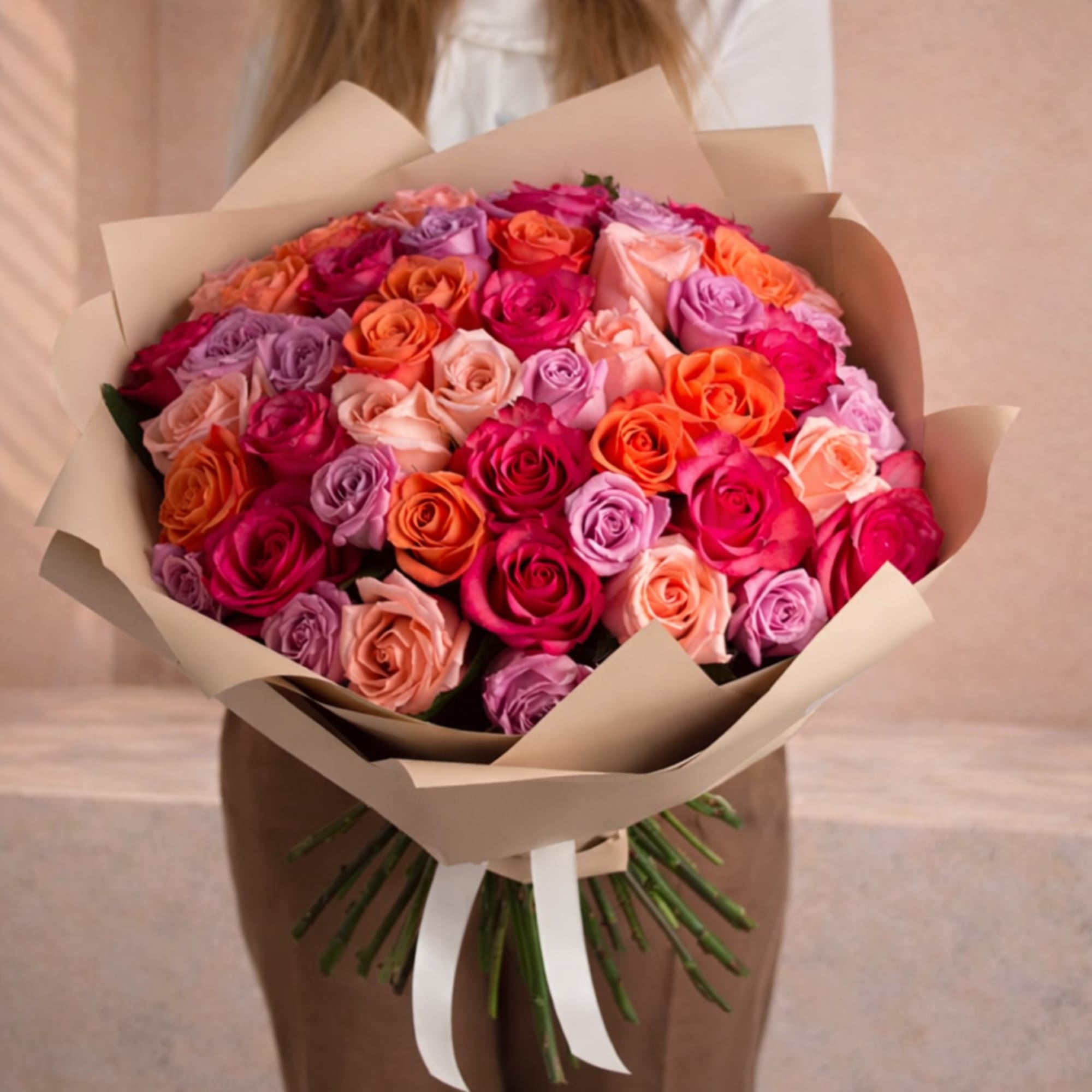 The Classic Rose Bouquet is a timeless floral arrangement featuring beautiful fresh