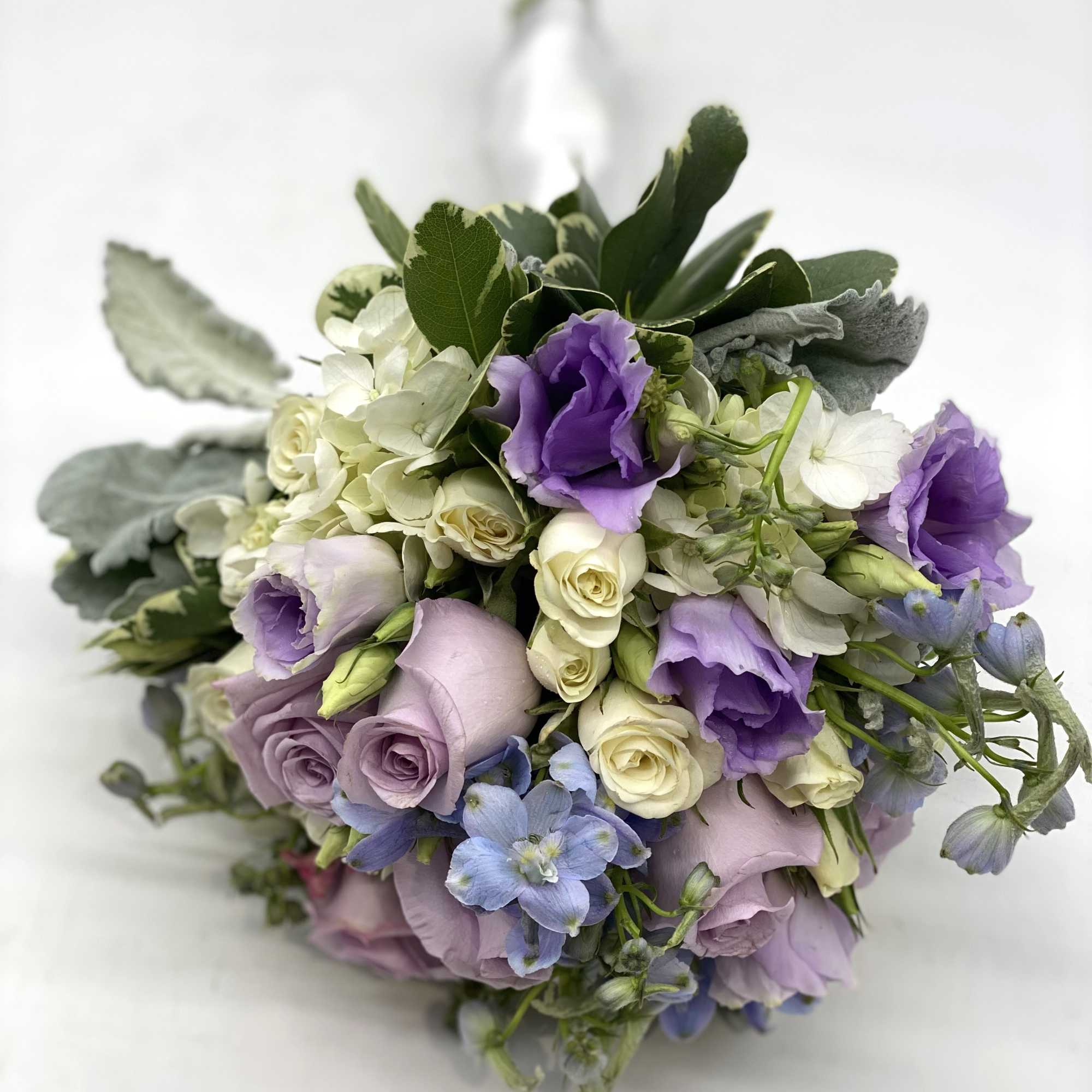 Mix of Lavender, White &amp; Light Blue make this bouquet so unique!