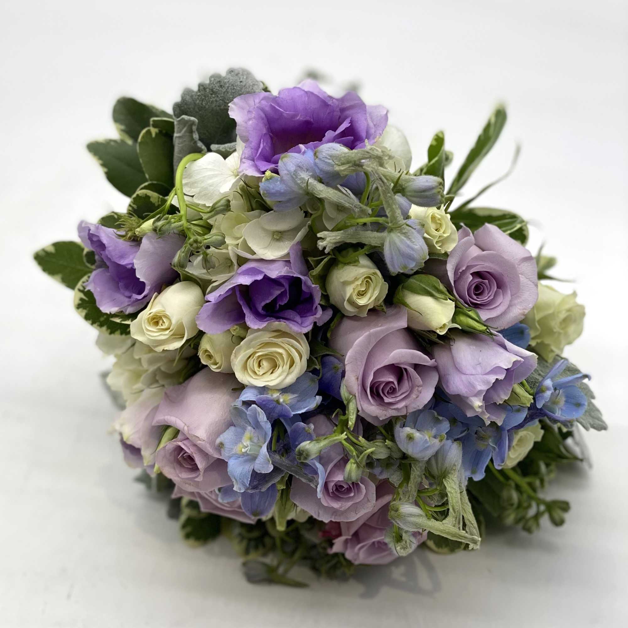 Mix of Lavender, White &amp; Light Blue make this bouquet so unique!