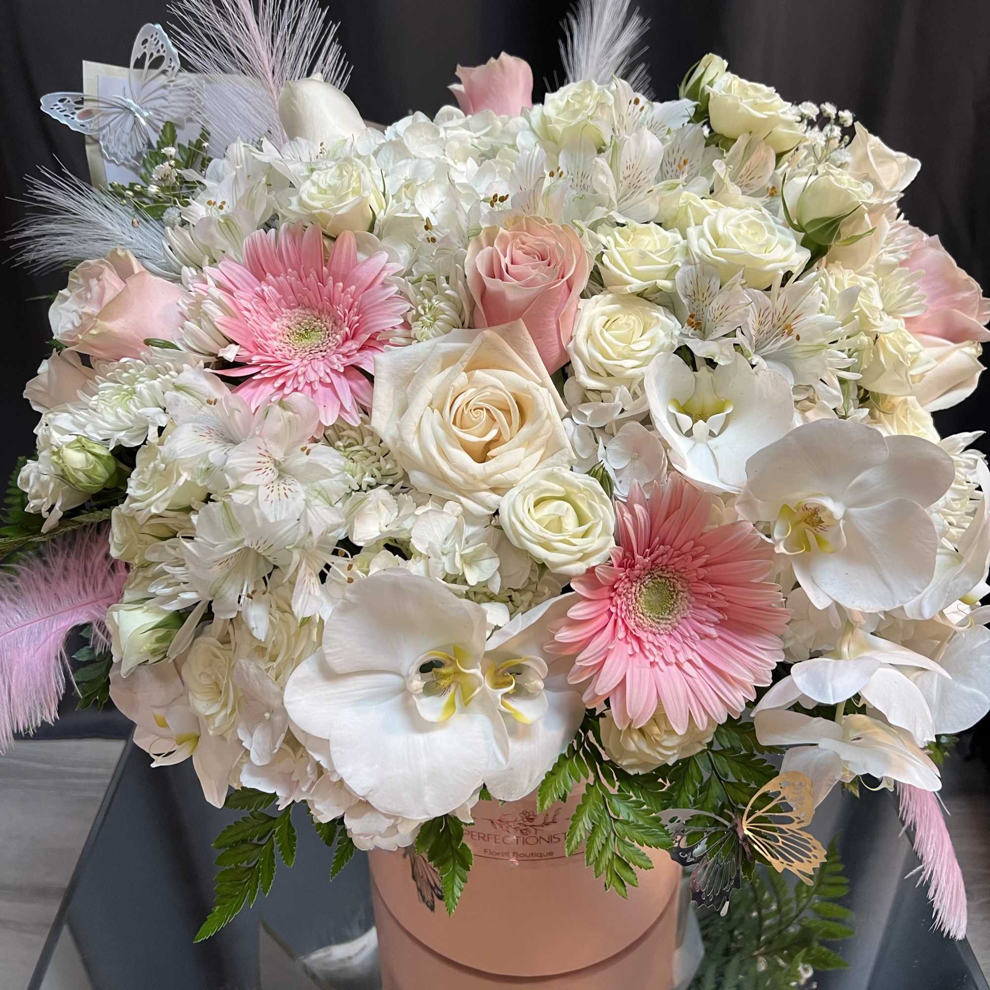 An unforgettable statement of elegance and romance, this astonishing luxury flower box