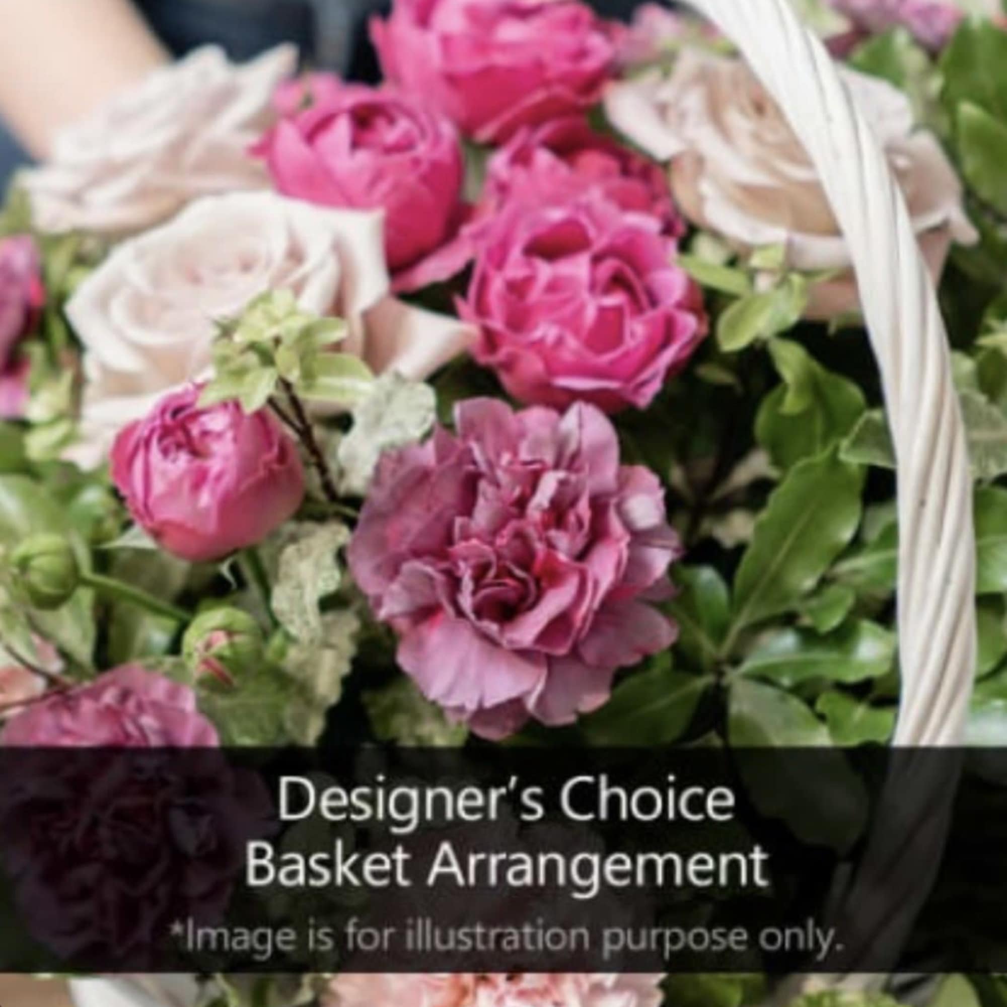 Our designers choice flower basket is where our designers will choose our
