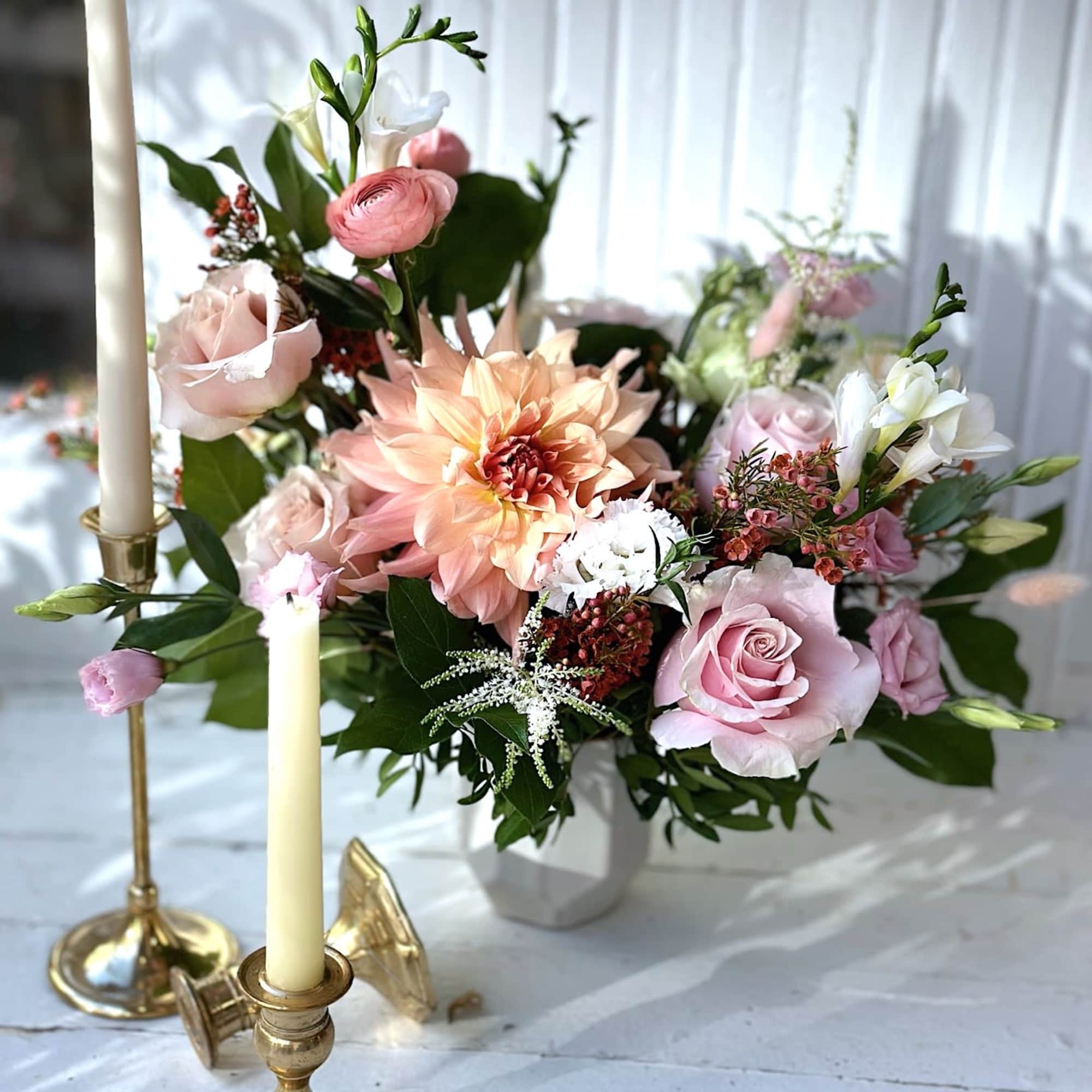 A full-size arrangement made using the freshest blooms available on the day