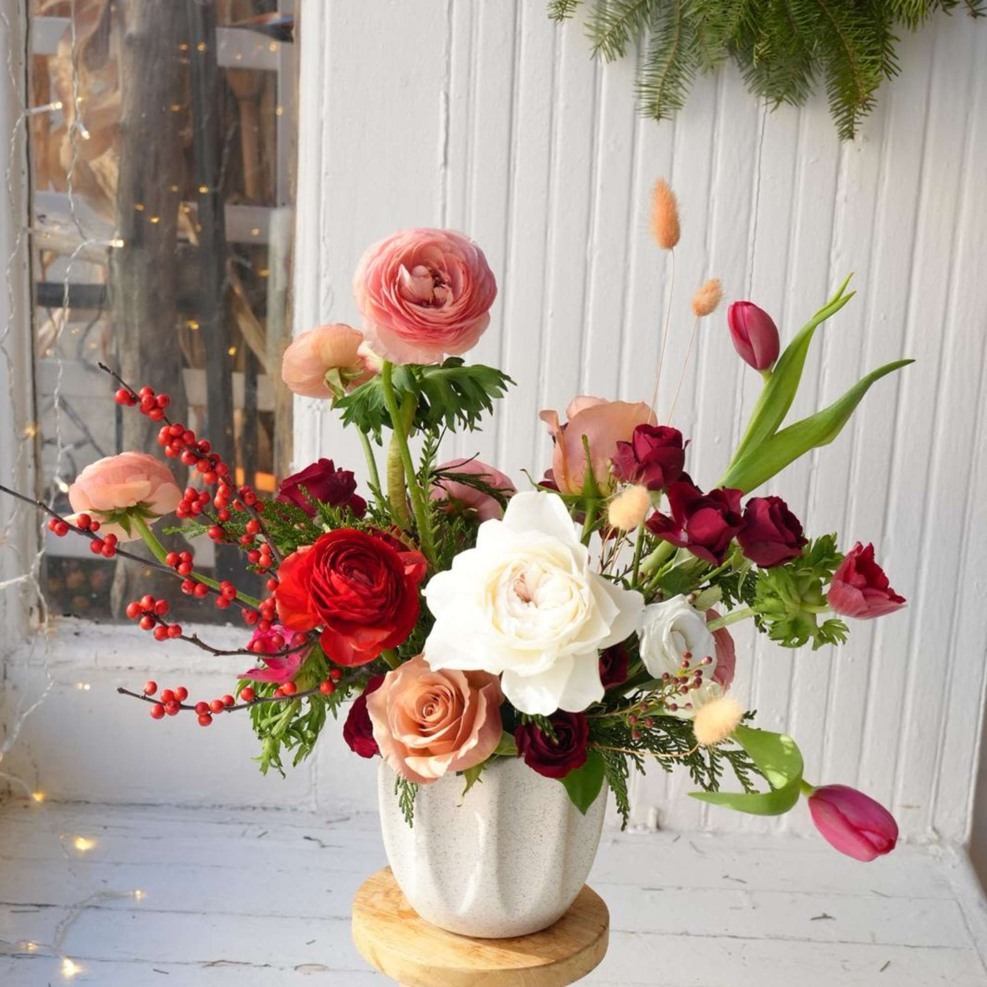 A full-size arrangement made using the freshest blooms available on the day