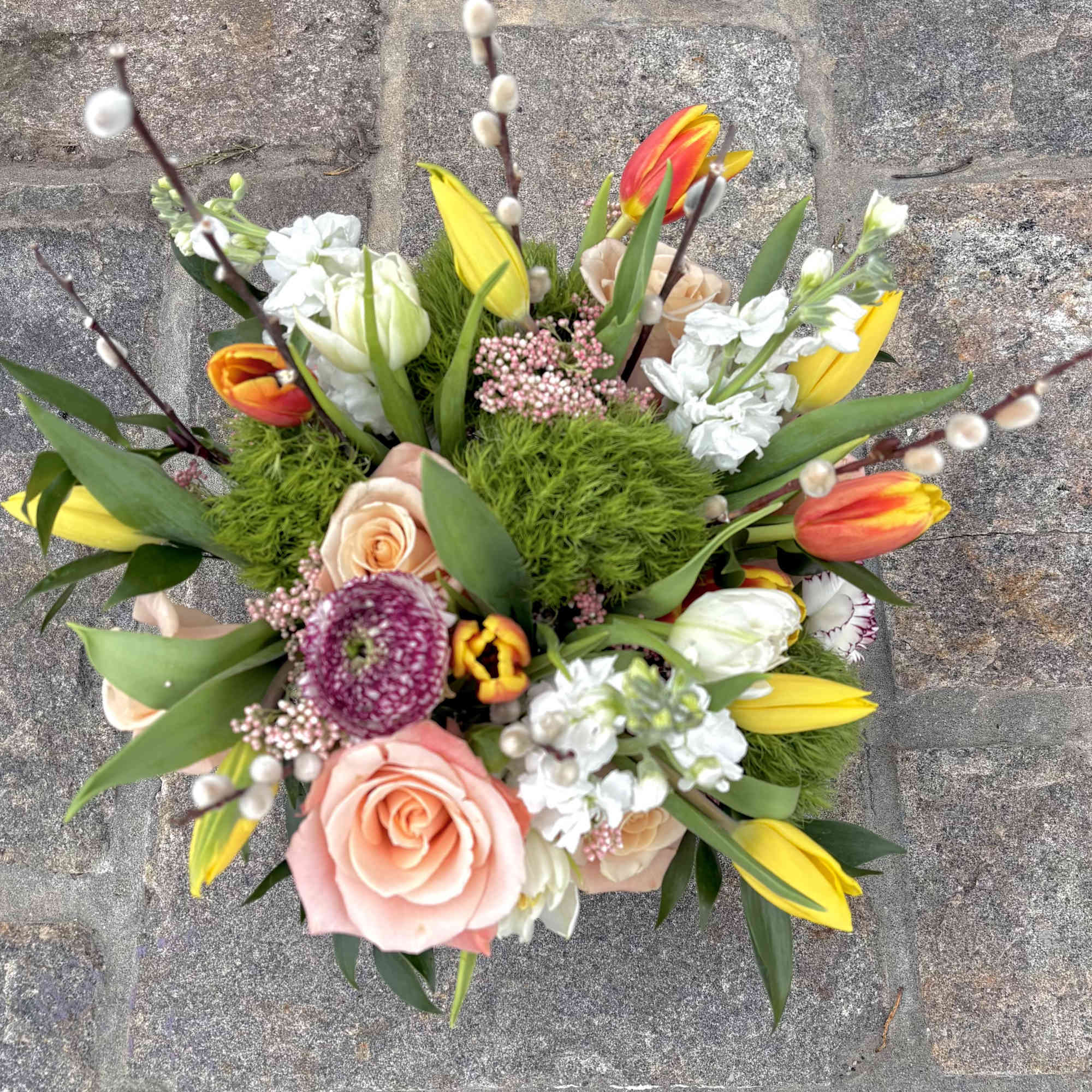 Spring is in the air!  This pretty arrangement is a healthy