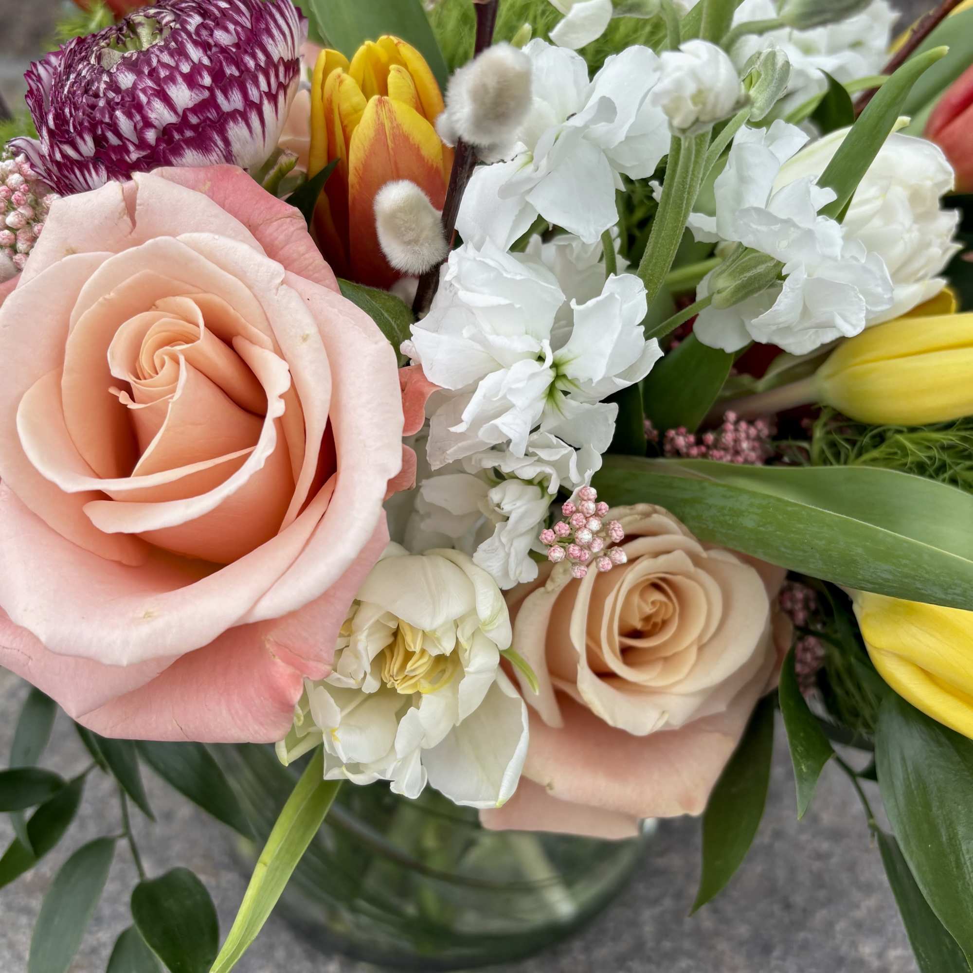 Spring is in the air!  This pretty arrangement is a healthy