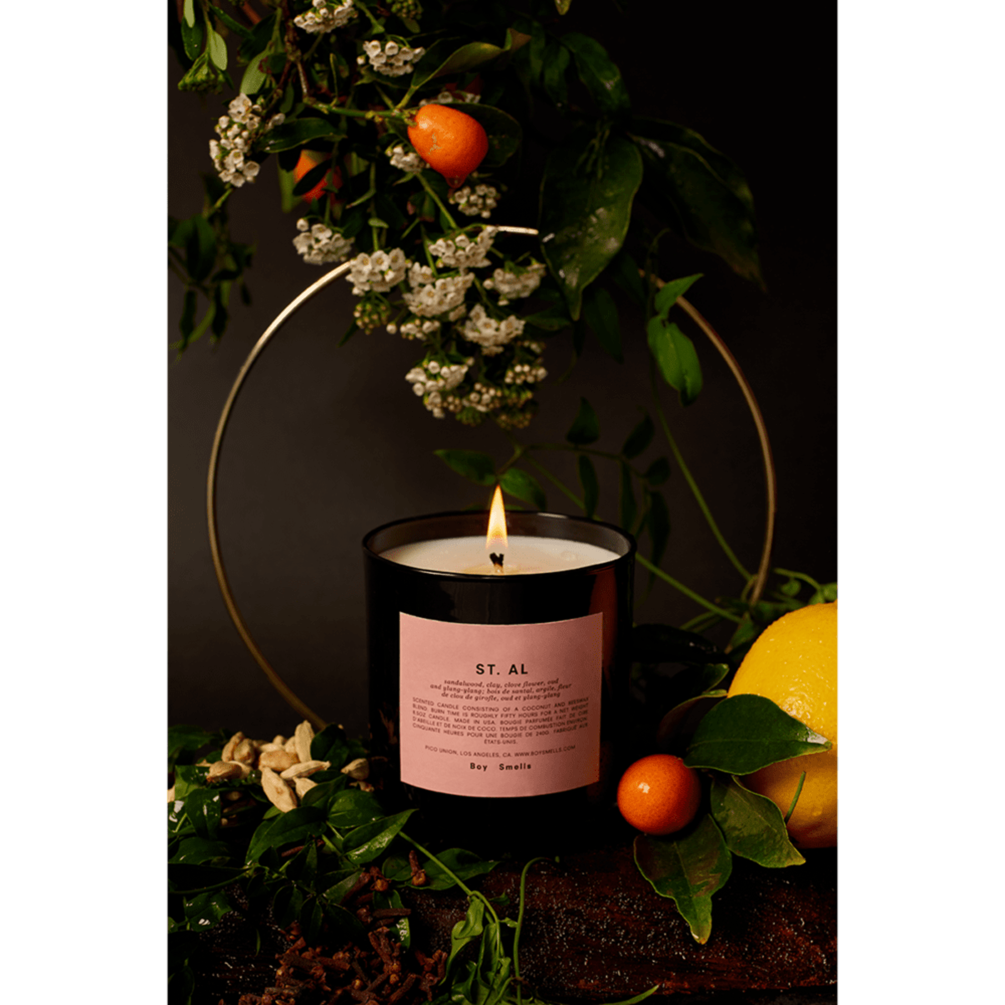 sandalwood, clay, clove flower, oud and ylang-ylang

The name St. Al is a