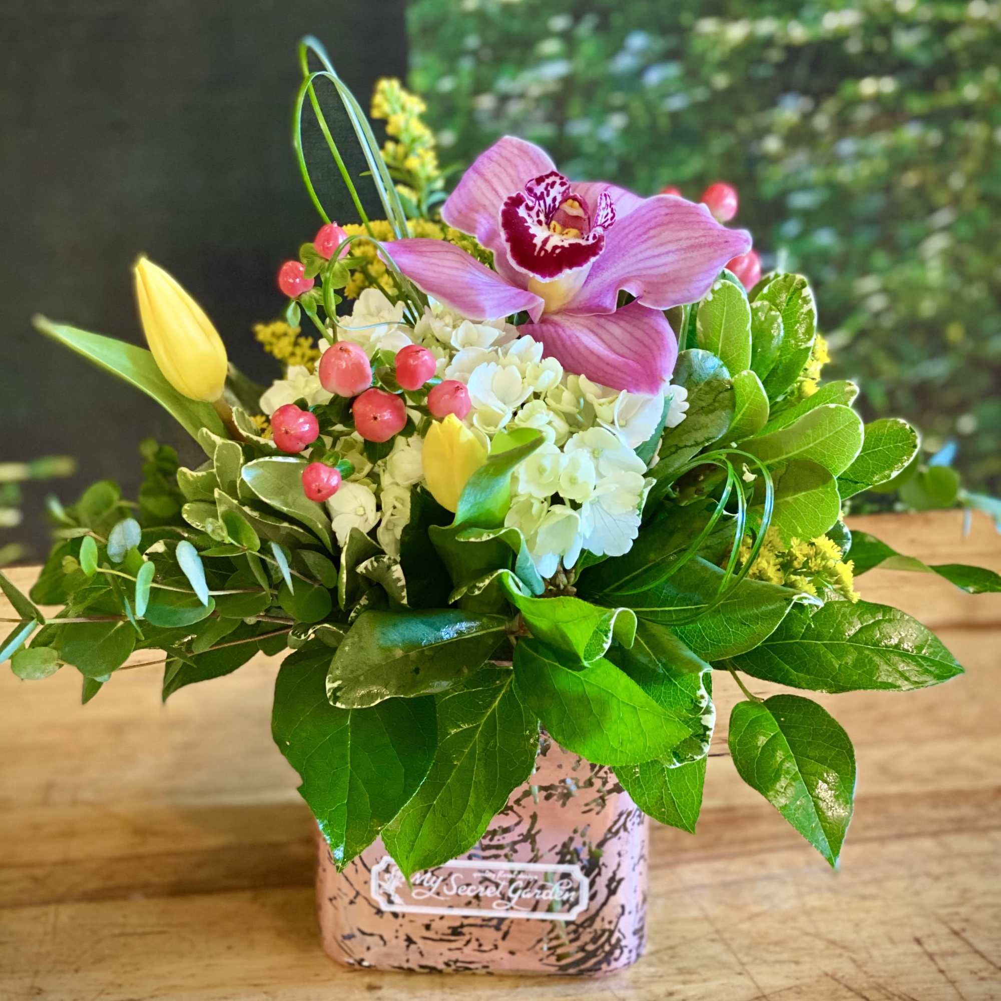 The "Spring Celebration" is a beautiful contemporary garden design made in a