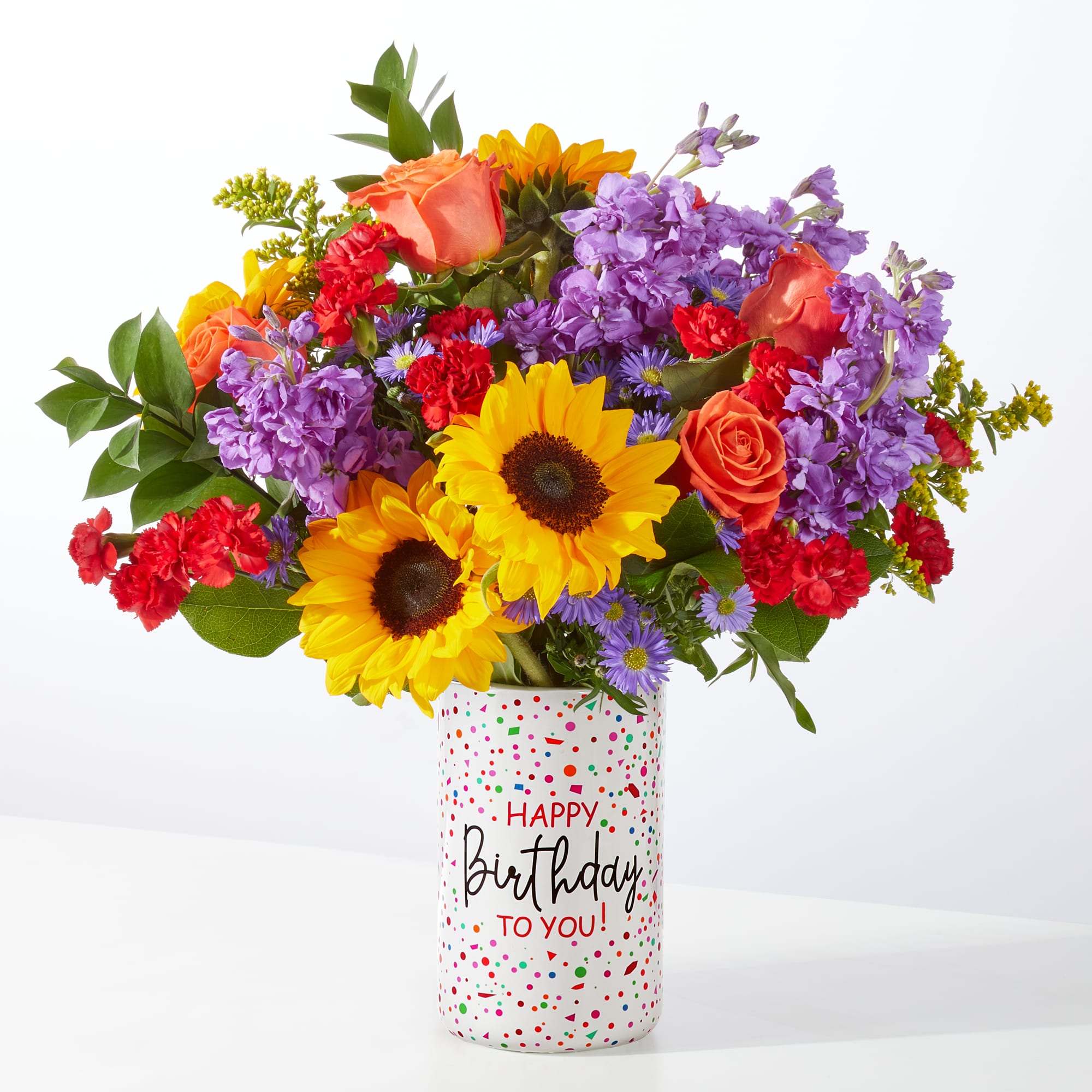 Make them feel loved and celebrated with this gift of radiant sunflowers