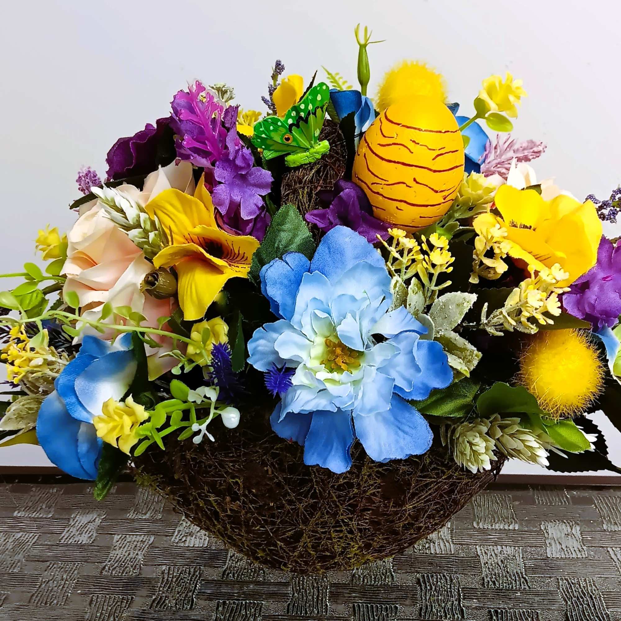 Silk floral arrangement from our Permanent Botanicals collection, is great Easter gift.