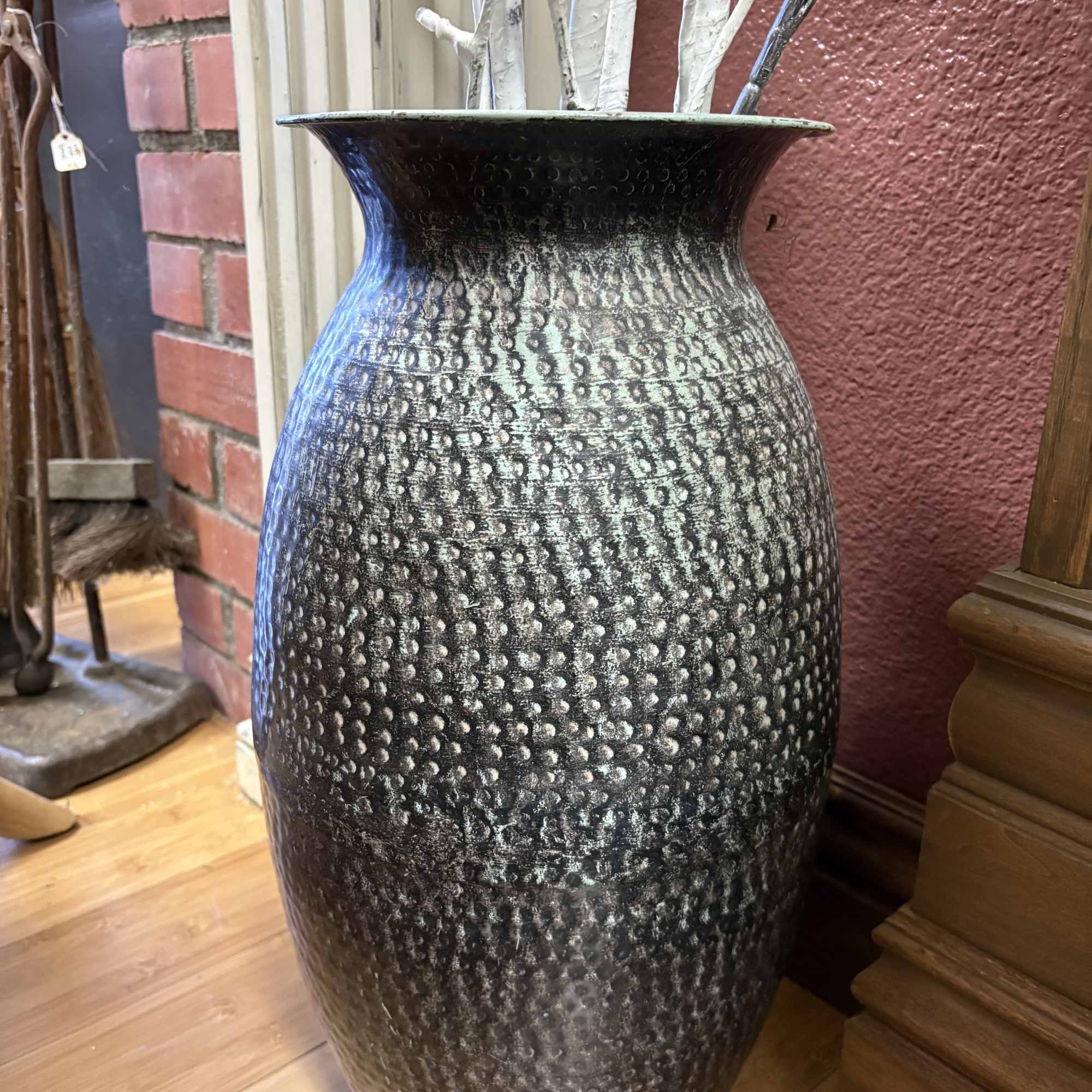  Black Metal Vase, 36" 

Call for shipping outside Los Angeles Area