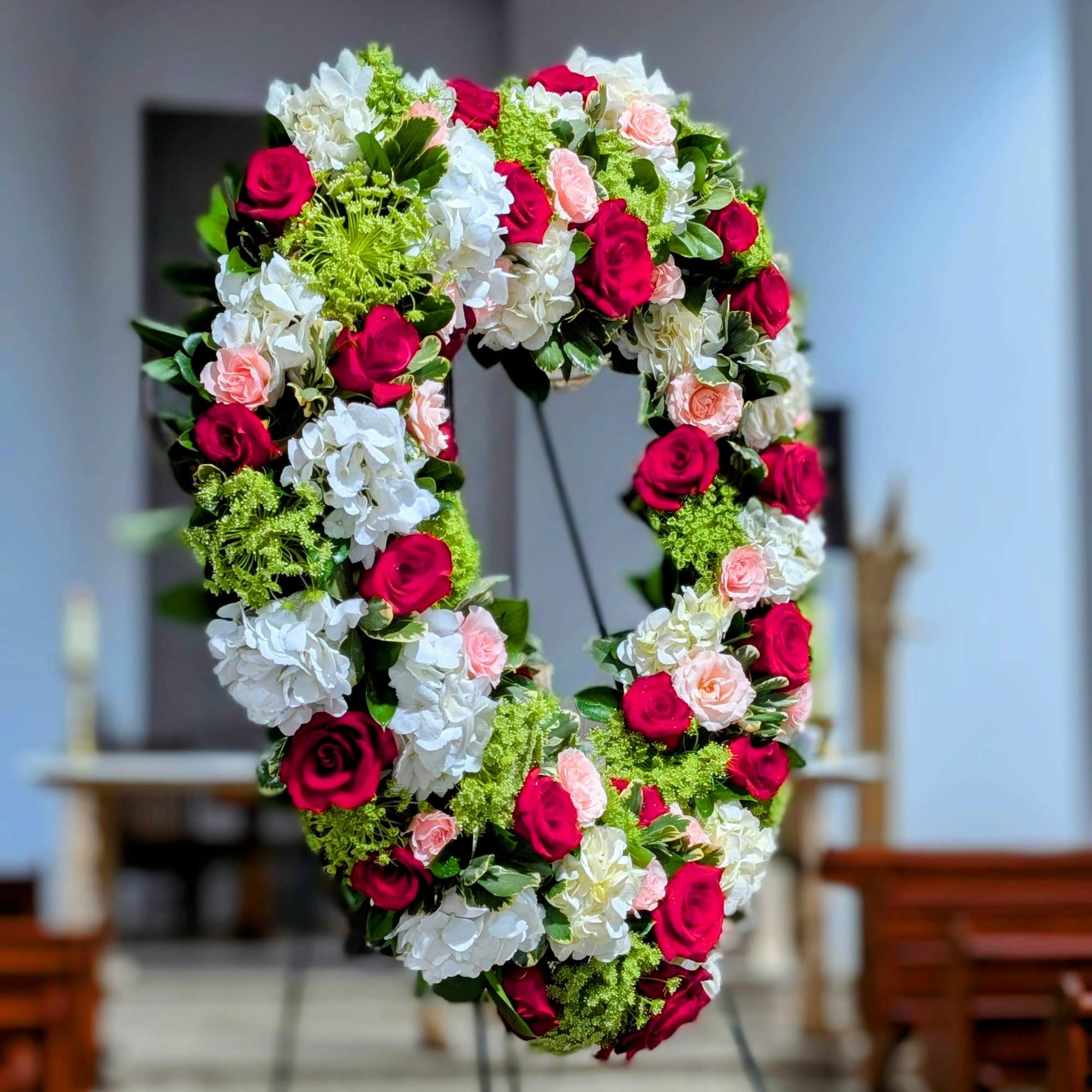 Bouquet will be delivered approximately as pictured. A beautiful 24" open heart