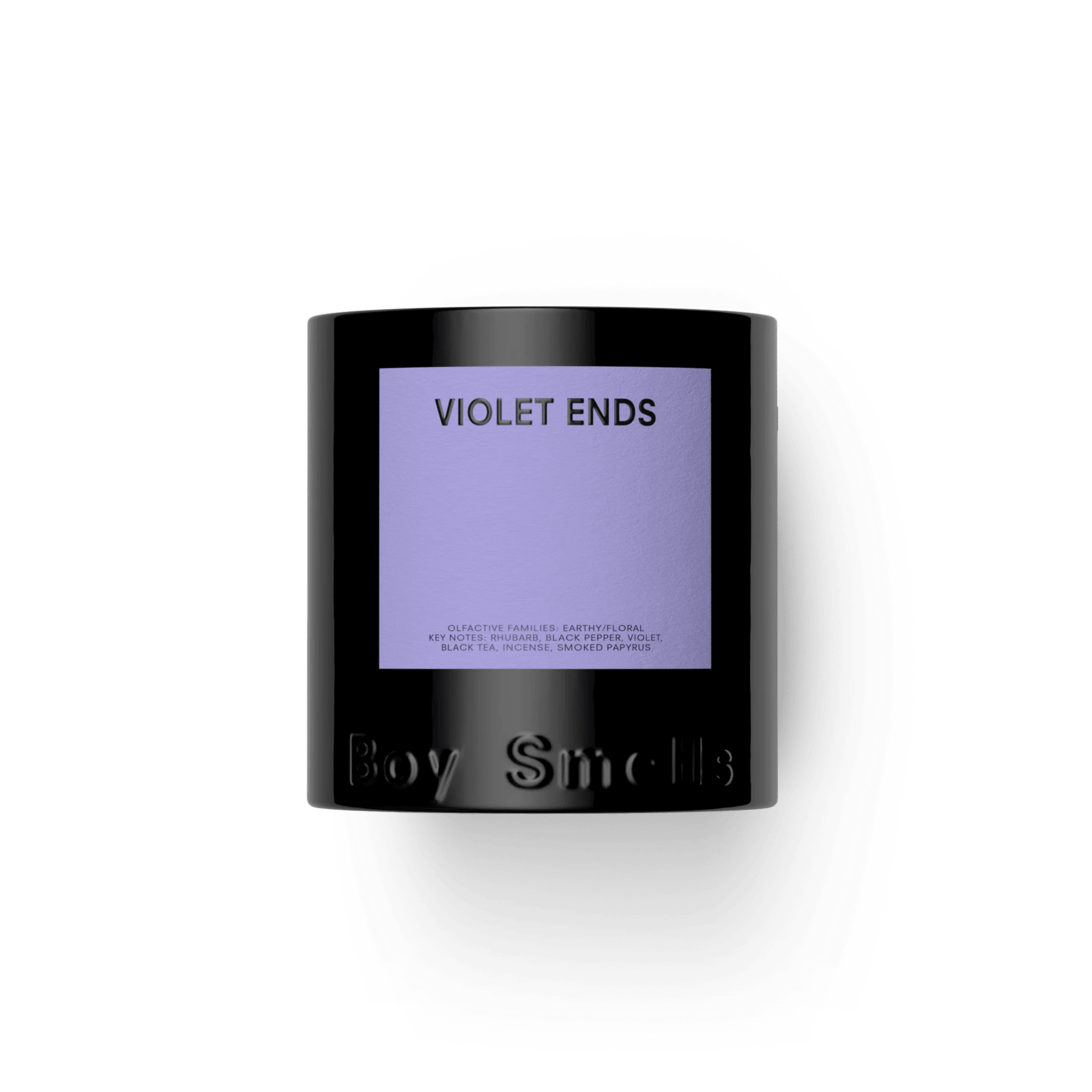 Violet End Candle by Boy Smells: A glowing, earth floral scent that's