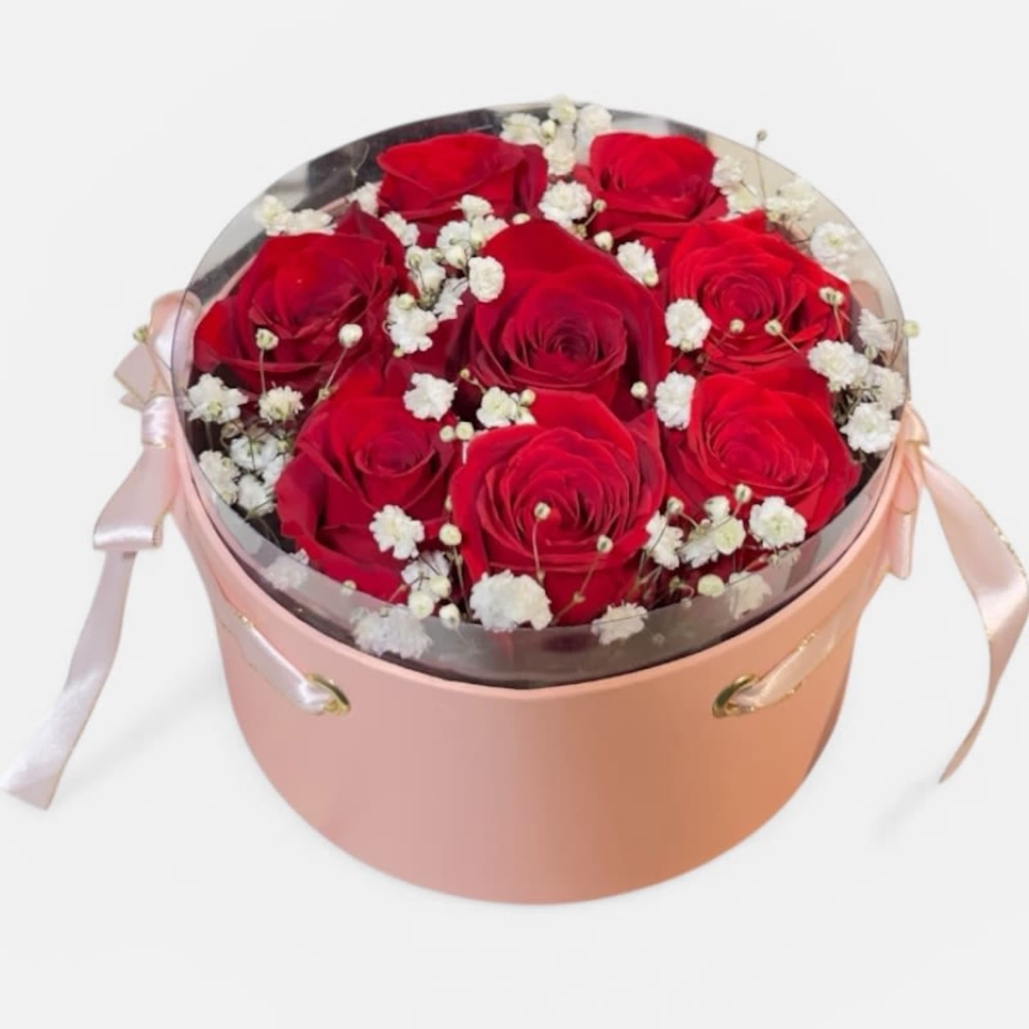 Classic Red Rose Box features fresh premium red roses beautifully arranged in