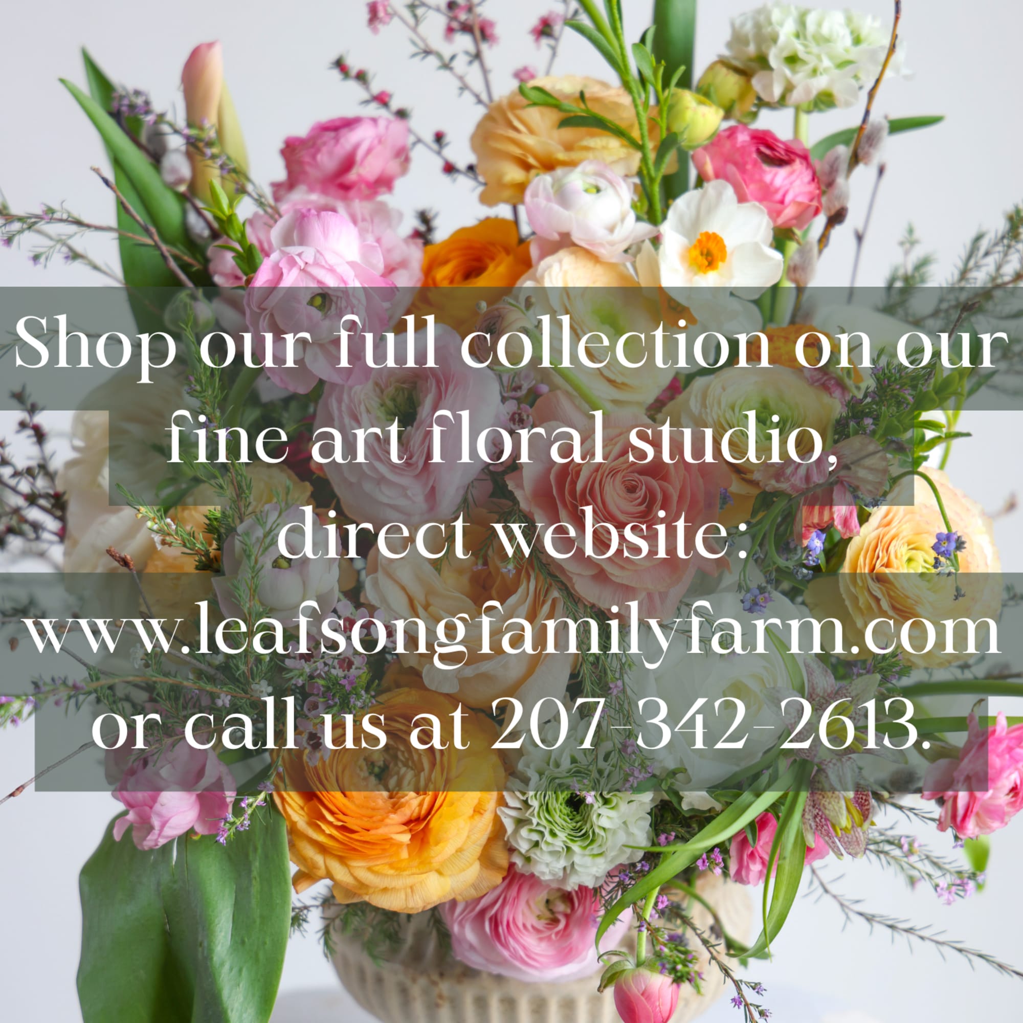 Shop our full collection on our fine art floral studio, direct website: