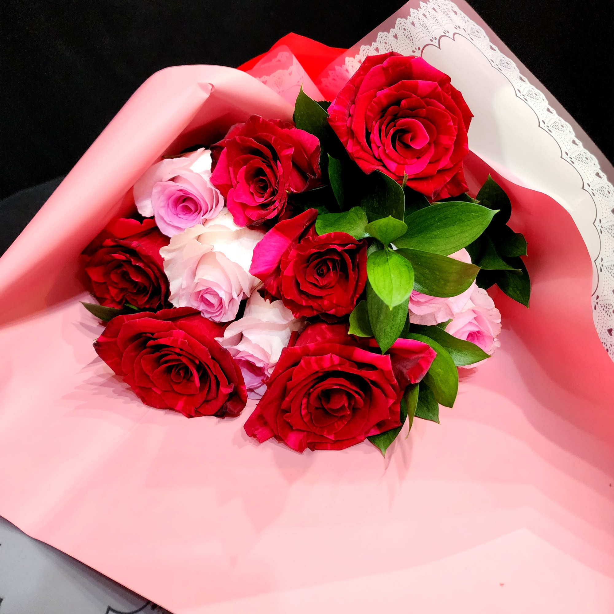 When you have enough vases at home....send a wrapped bouquet of seasonal