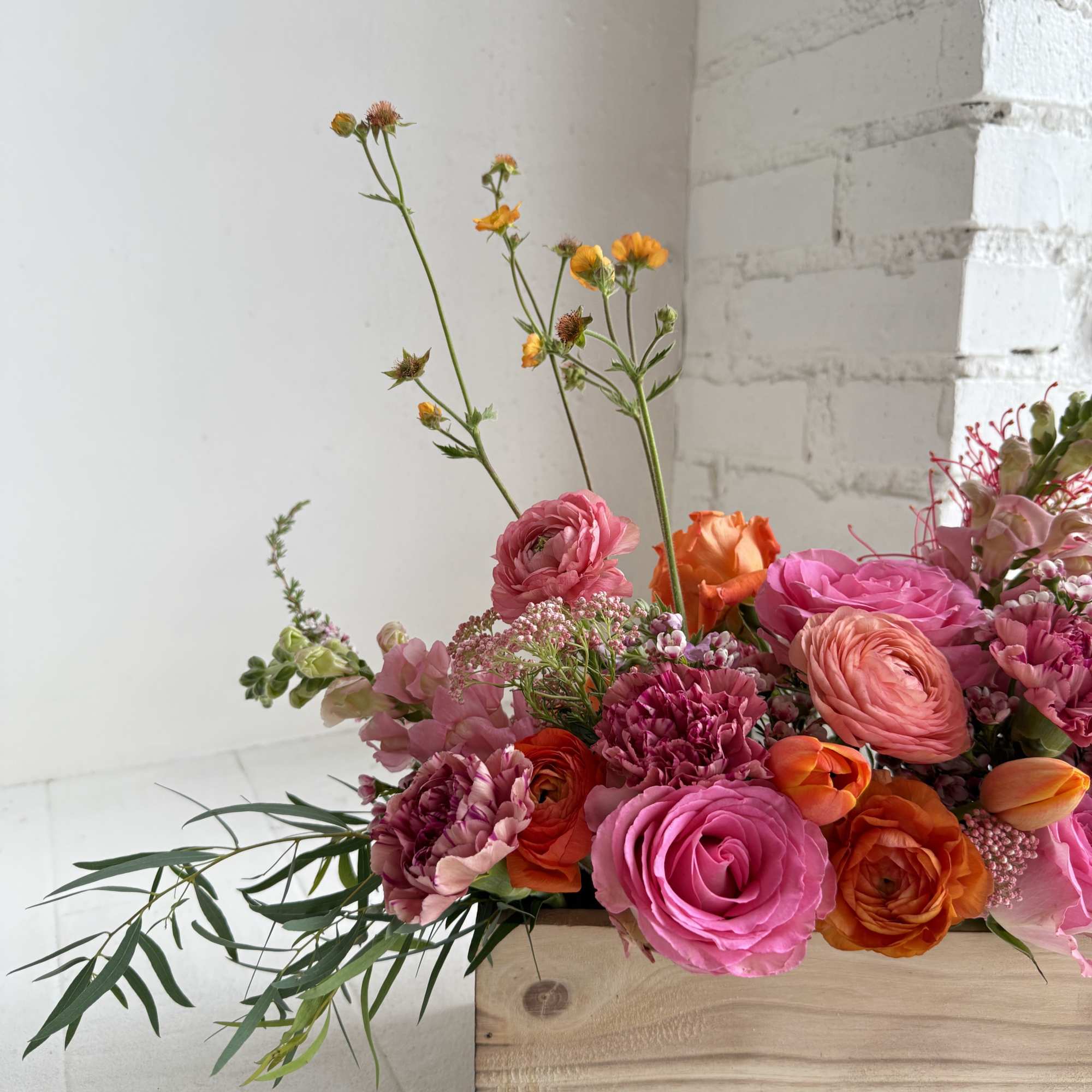 Bright. Bold. Beautiful. We take our handcrafted wooden crate and all the