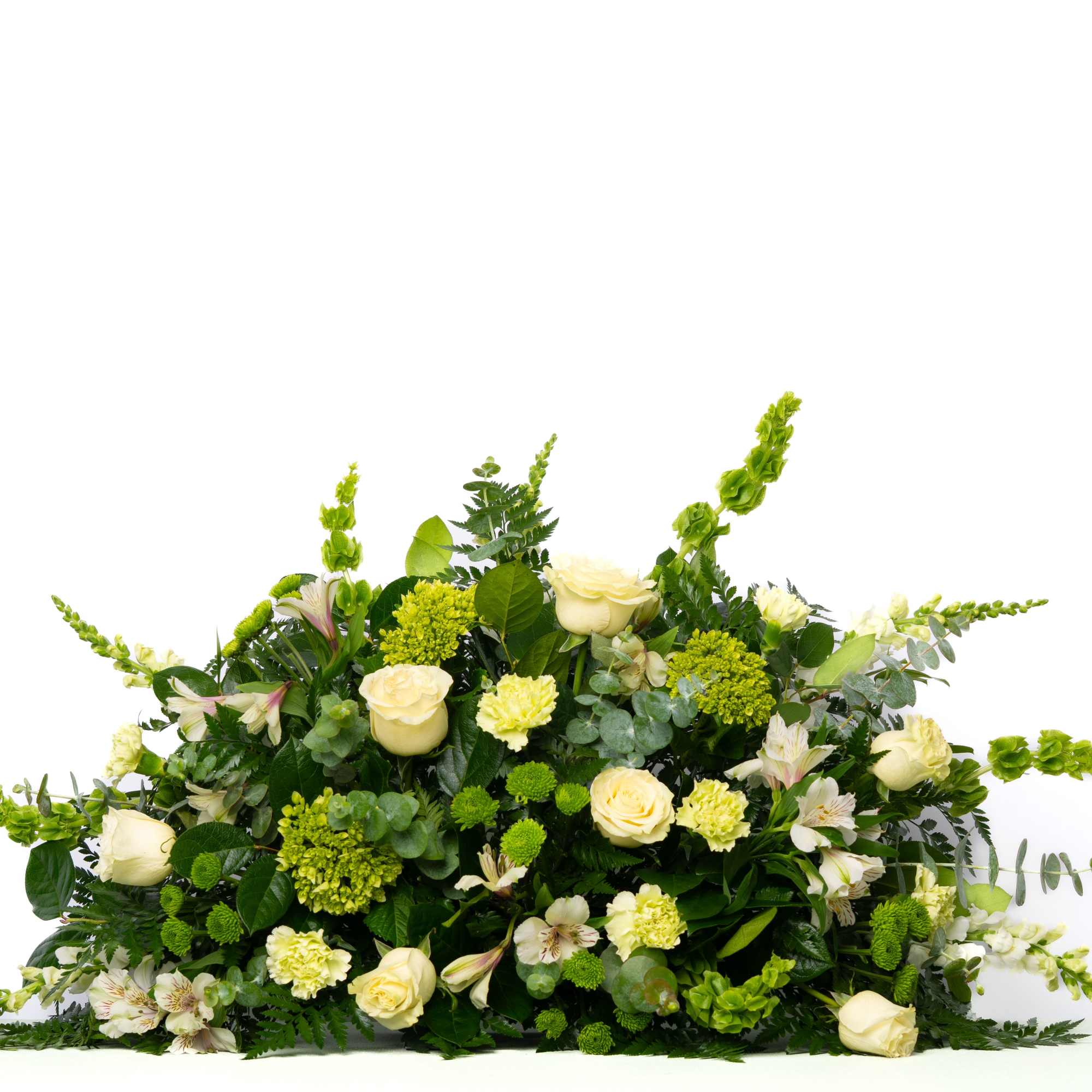 Clean and natural, this white and green palette offers a fresh, understated