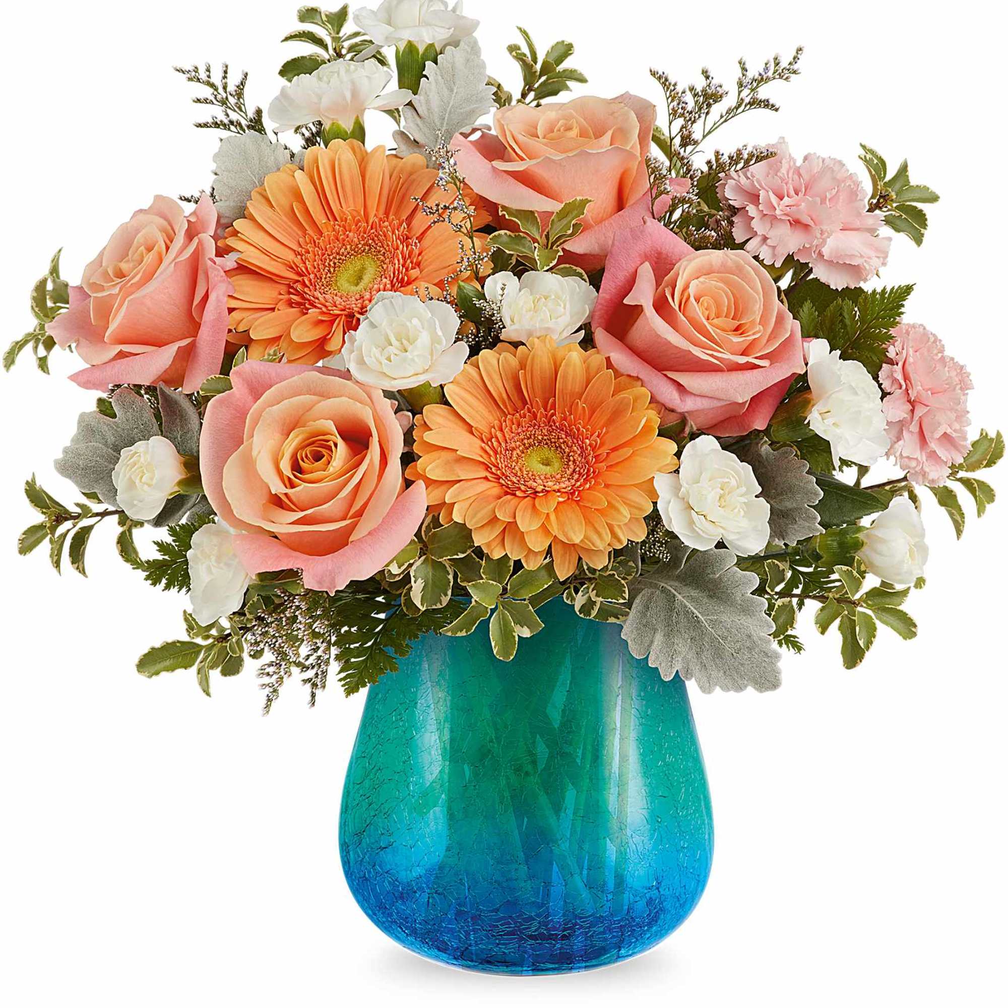 As radiant as a seaside sunrise, our Ocean Sunrise Bouquet brings together