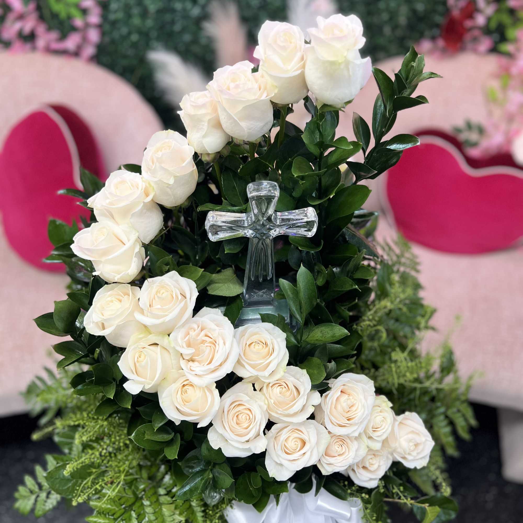 Honor your loved one with grace and beauty. The Heavenly Rose Tribute