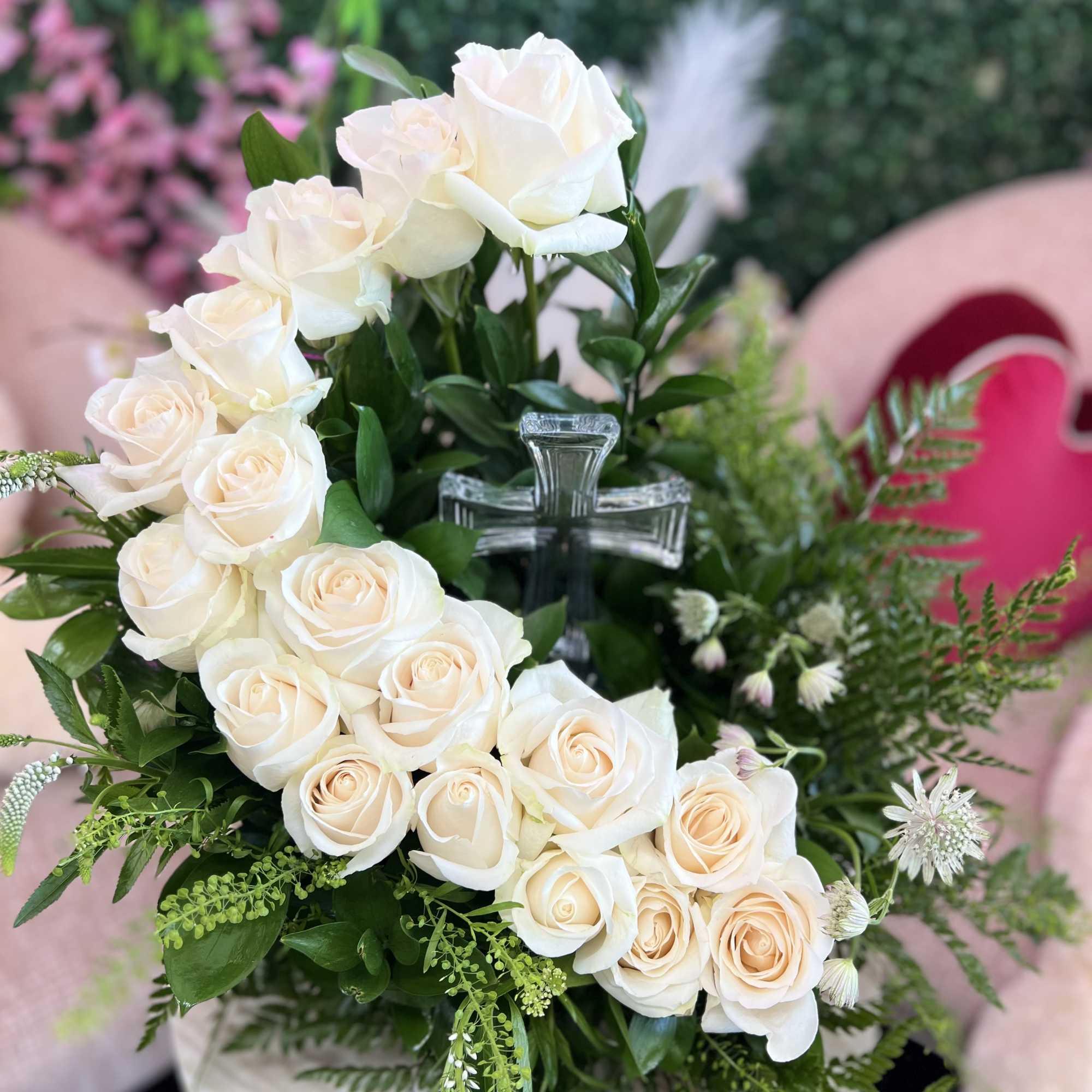 Honor your loved one with grace and beauty. The Heavenly Rose Tribute