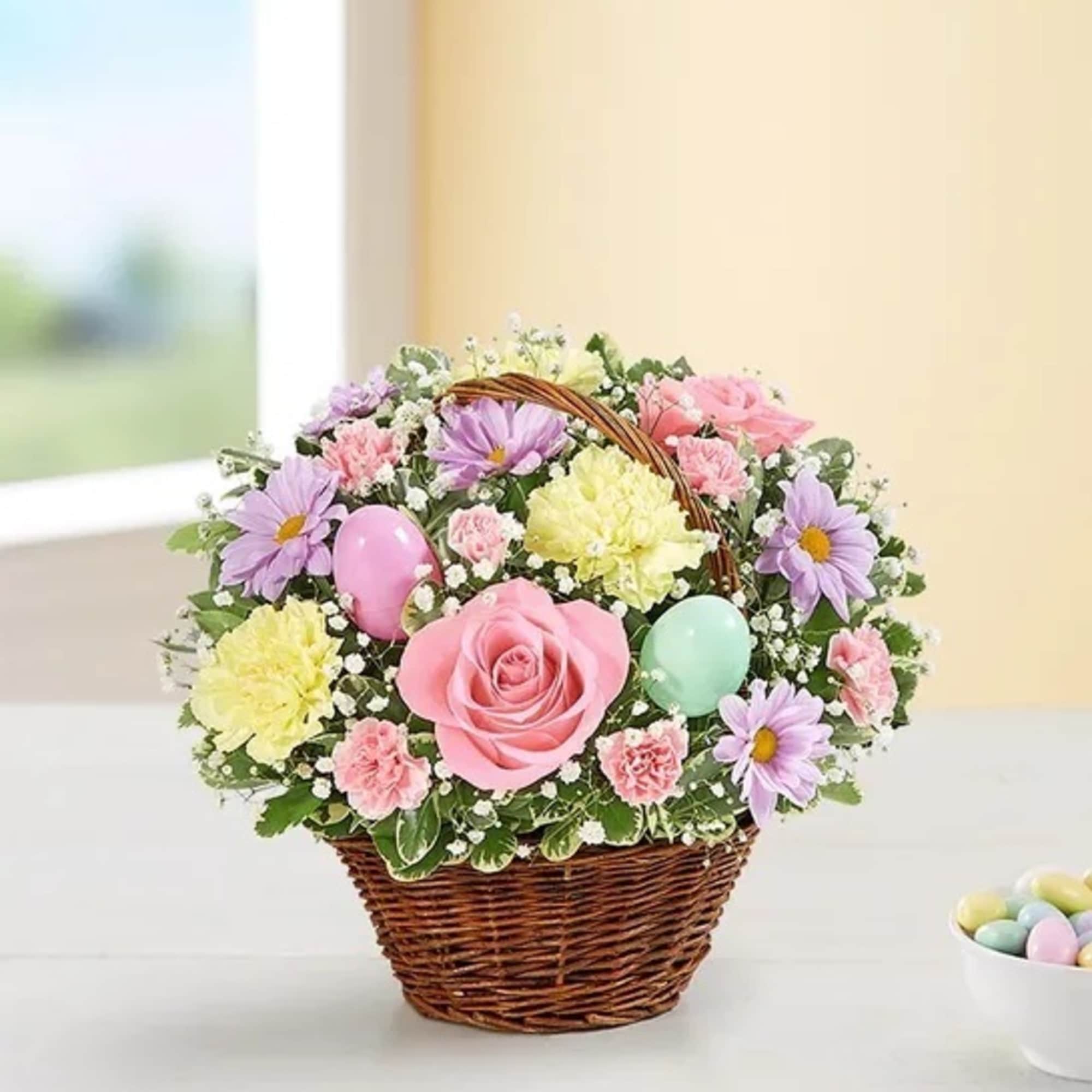 A delightful way to deliver Easter wishes. We&rsquo;ve gathered fresh-picked pastel blooms