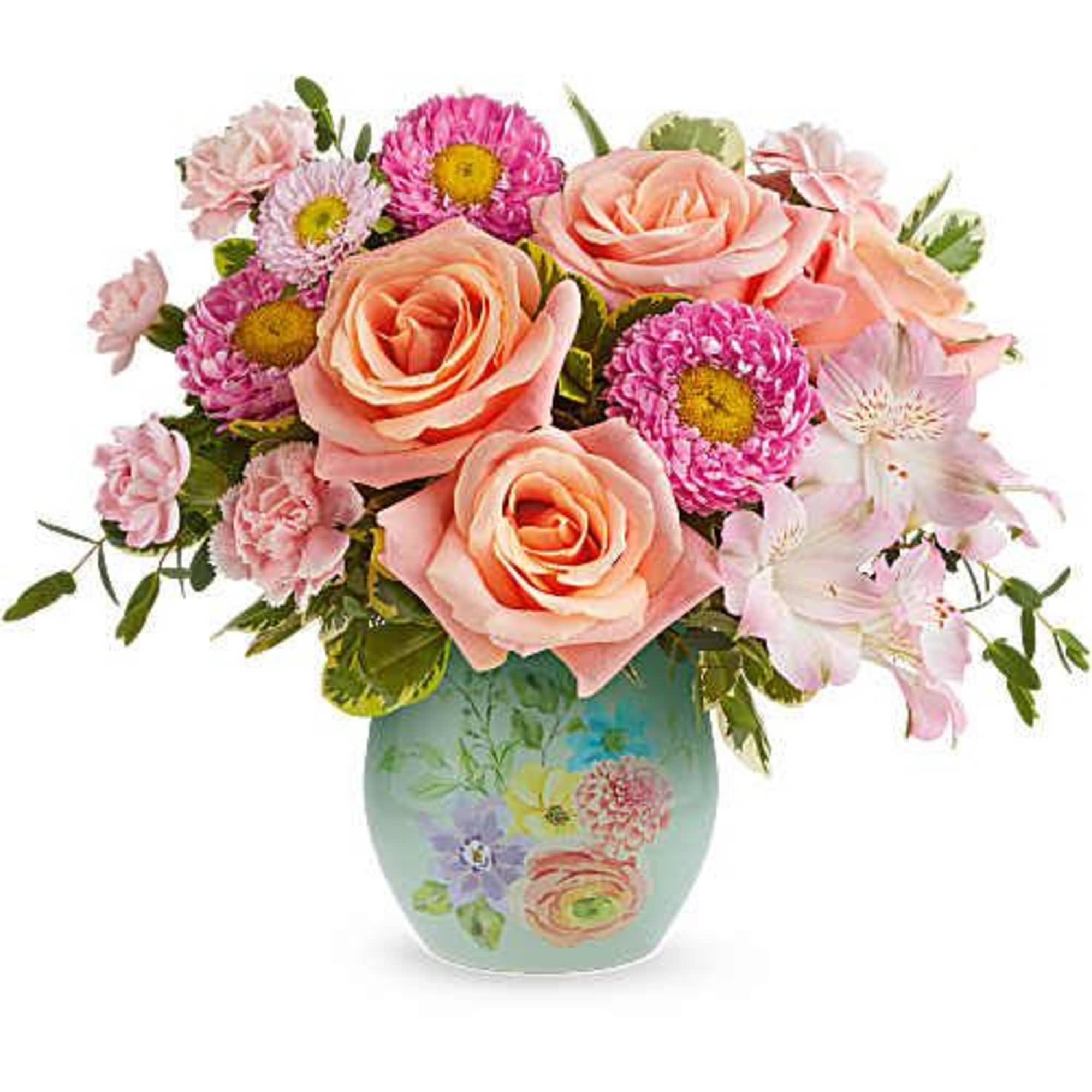 Teleflora's Watercolor Garden Bouquet is a cheerful Mother's Day flower arrangement of
