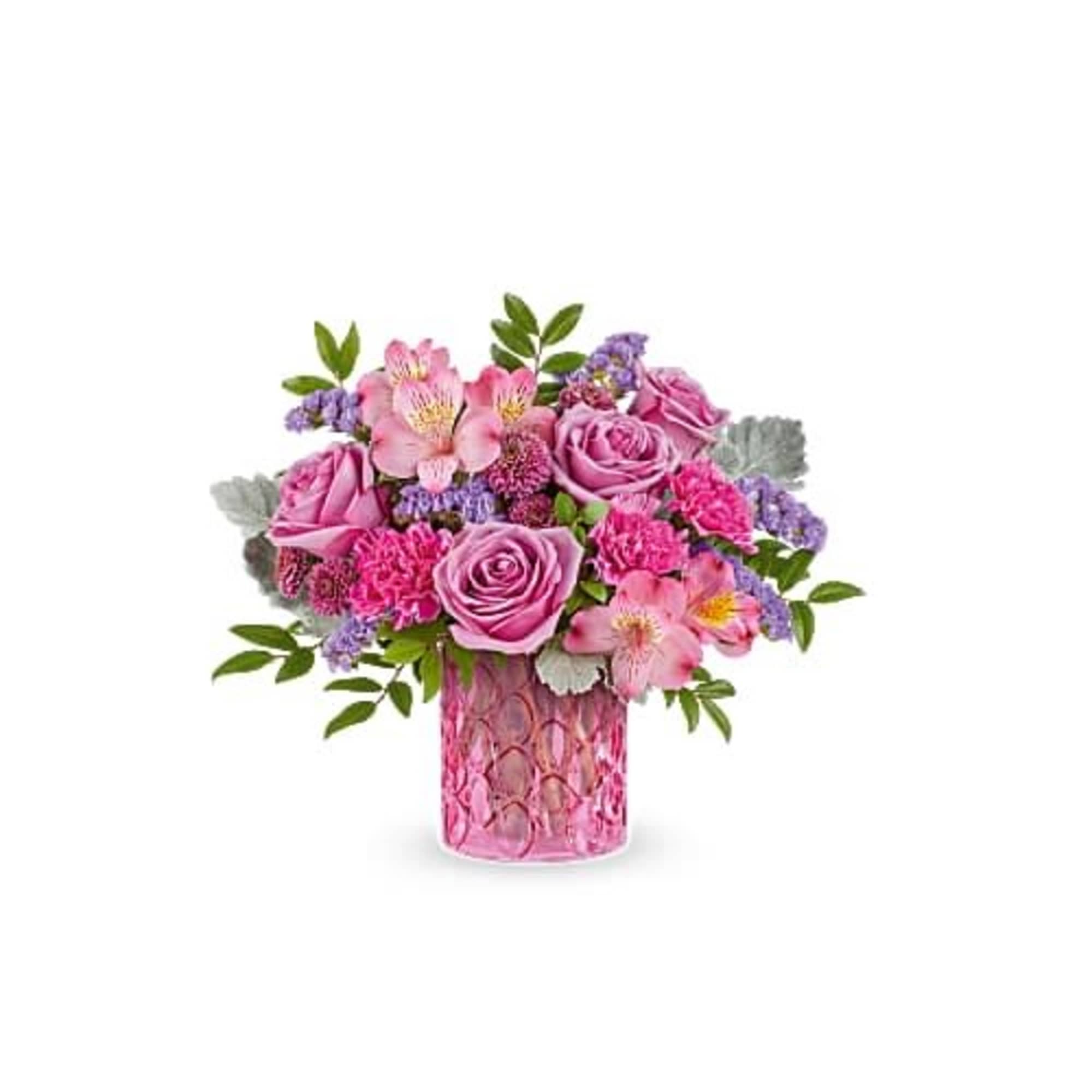 Celebrate her in style with Pink Rhapsody Bouquet, a vibrant mix of