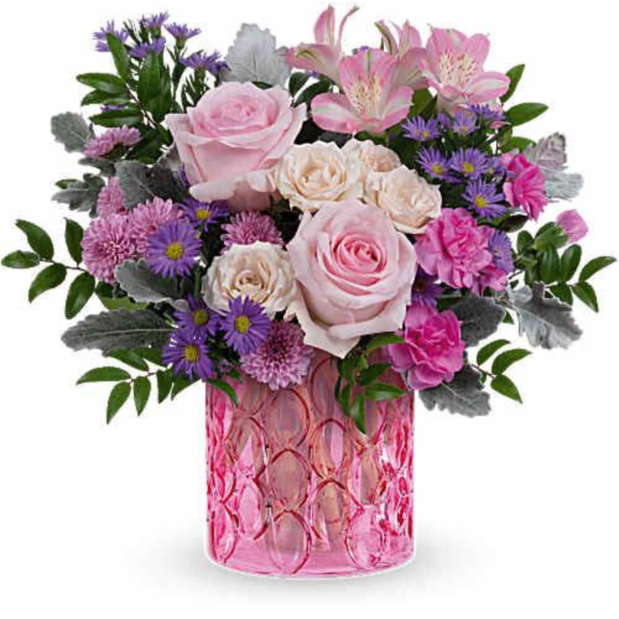Celebrate Mom with Teleflora's Haute Pink Bouquet, a graceful mix of pink