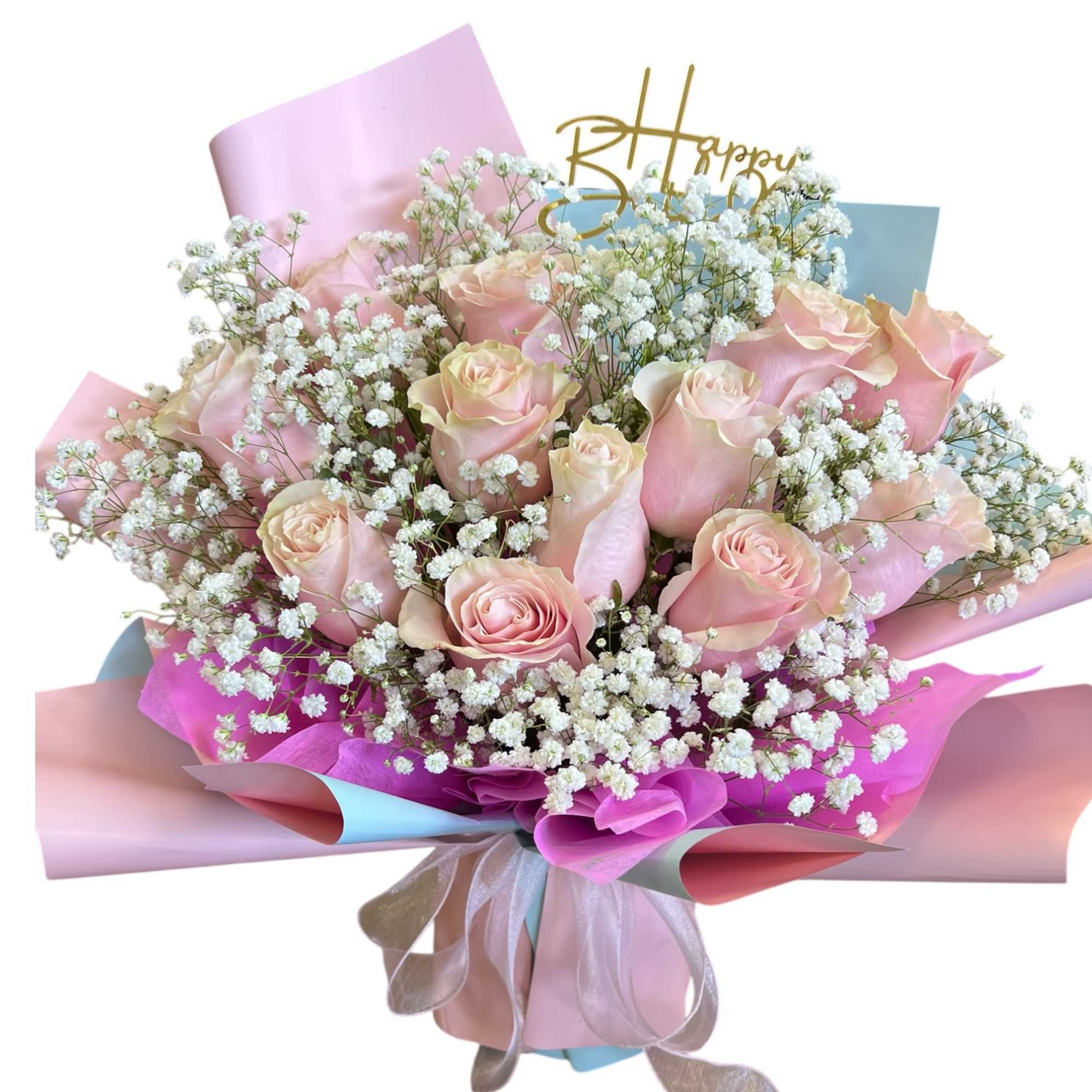  Best Seller Happy Birthday Bouquet 

A beautiful bouquet with fresh pink