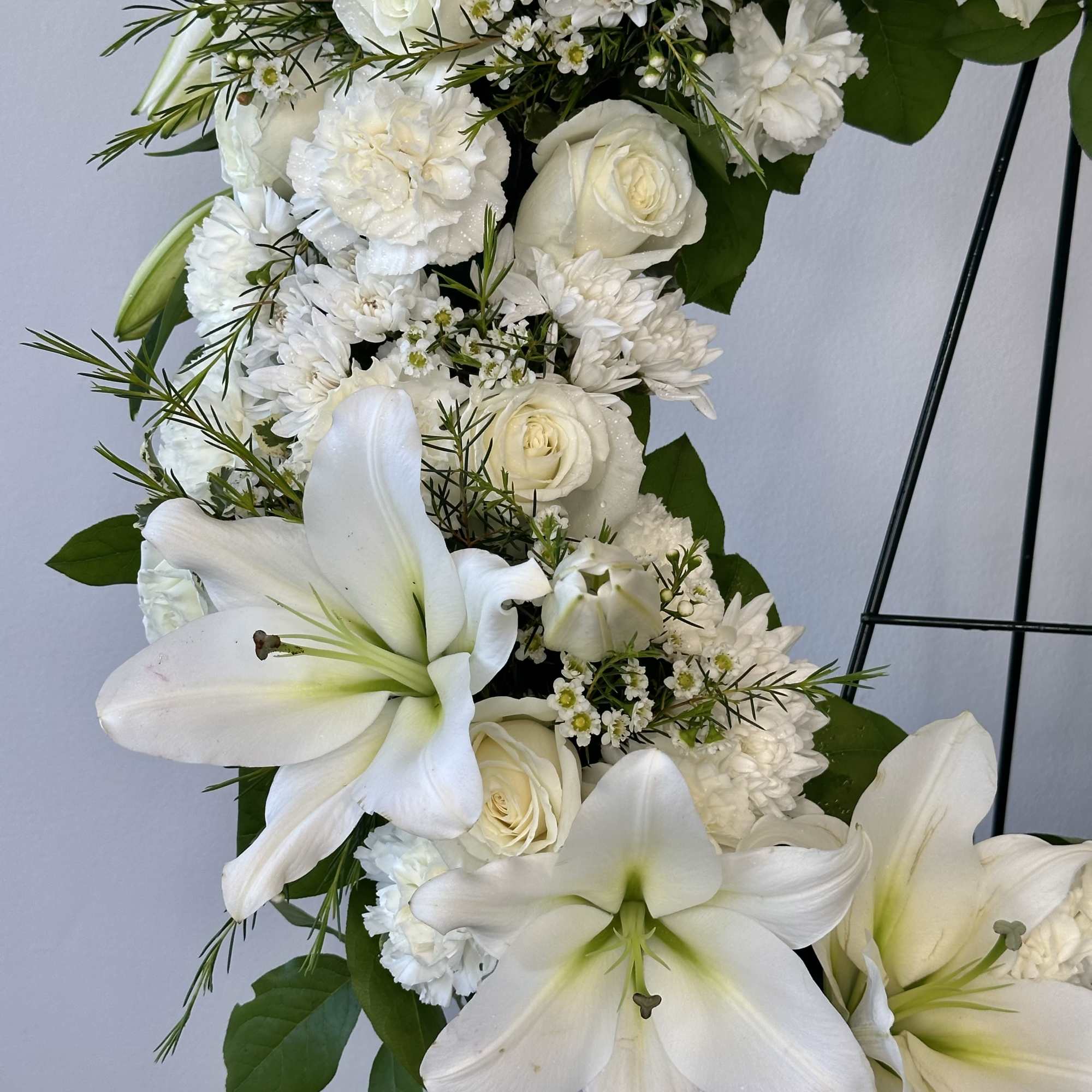 A gentle embrace for tender hearts, the Serenity Wreath from Irvine Village